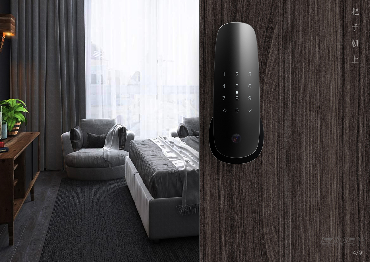 Smart home，Intelligent lock，Fingerprint lock，Door lock，Household products，industrial design，electronic product，Intelligent products，