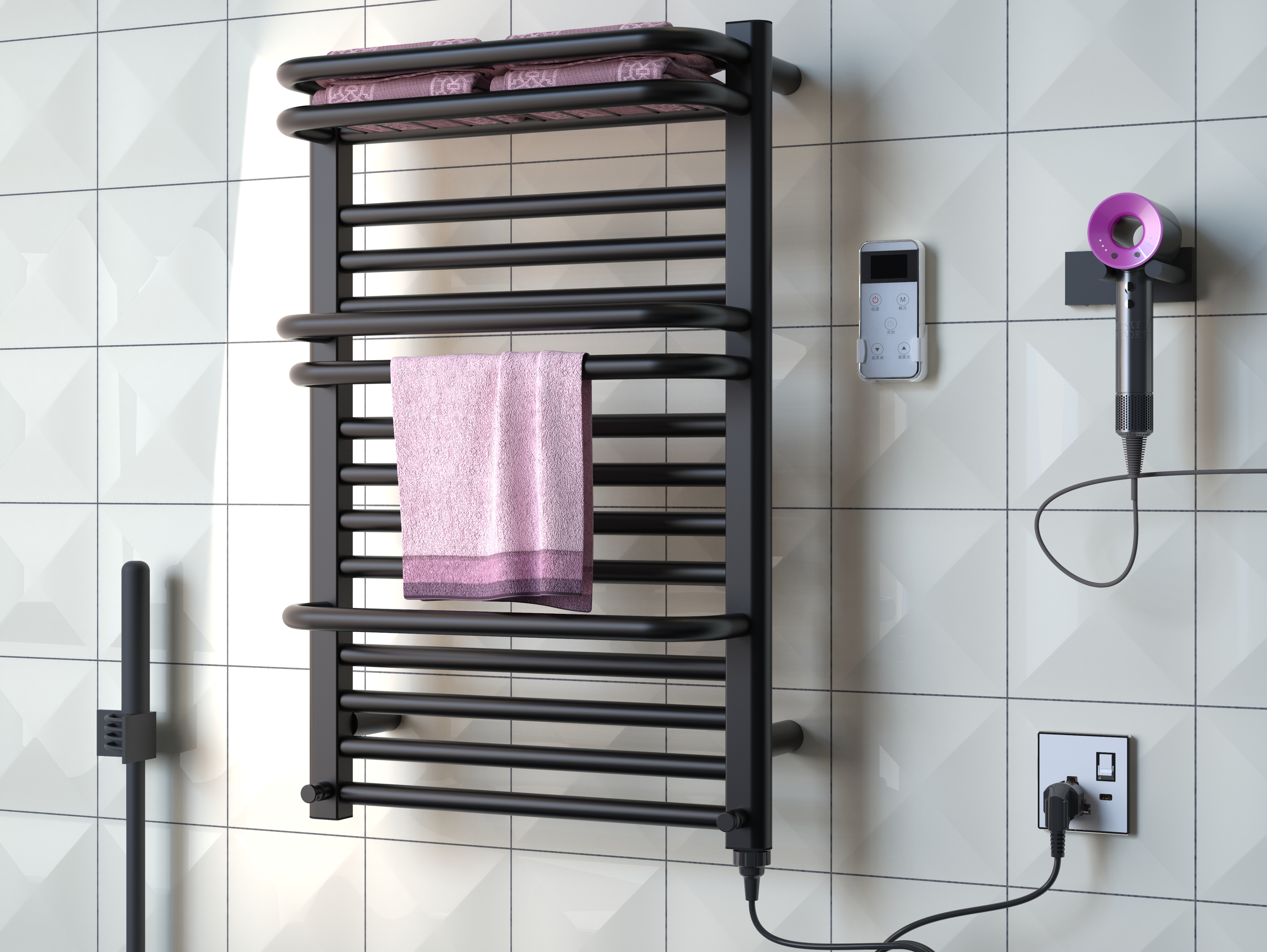 keyshot，Render，Towel rack，bathroom，Recently made some renderings that I think are OK，