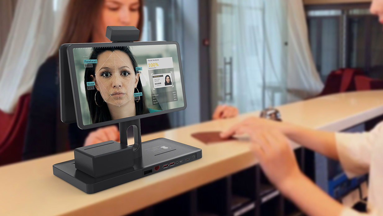 Design of real name verification terminal，Design of ID card identification terminal，product design，