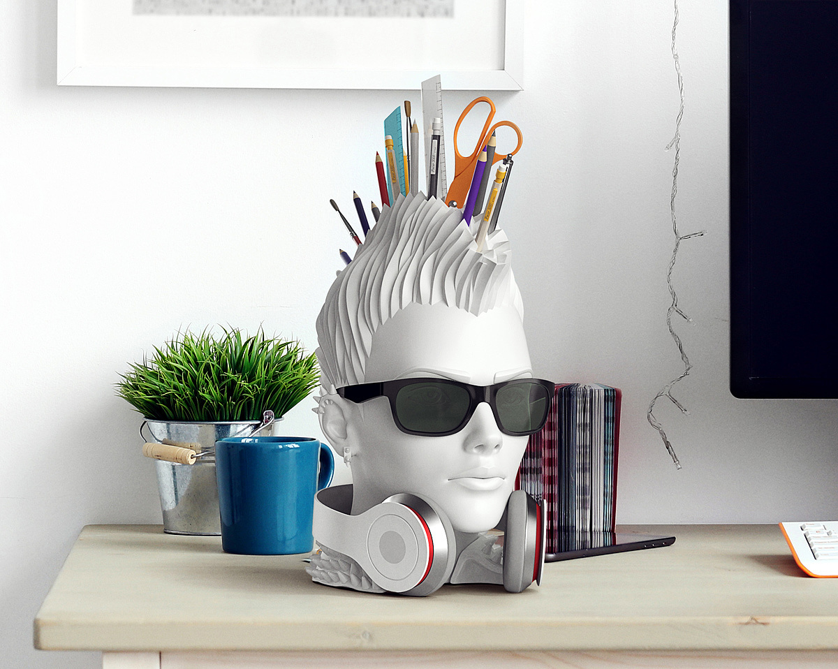 Punky Girl，Stationery storage，originality，