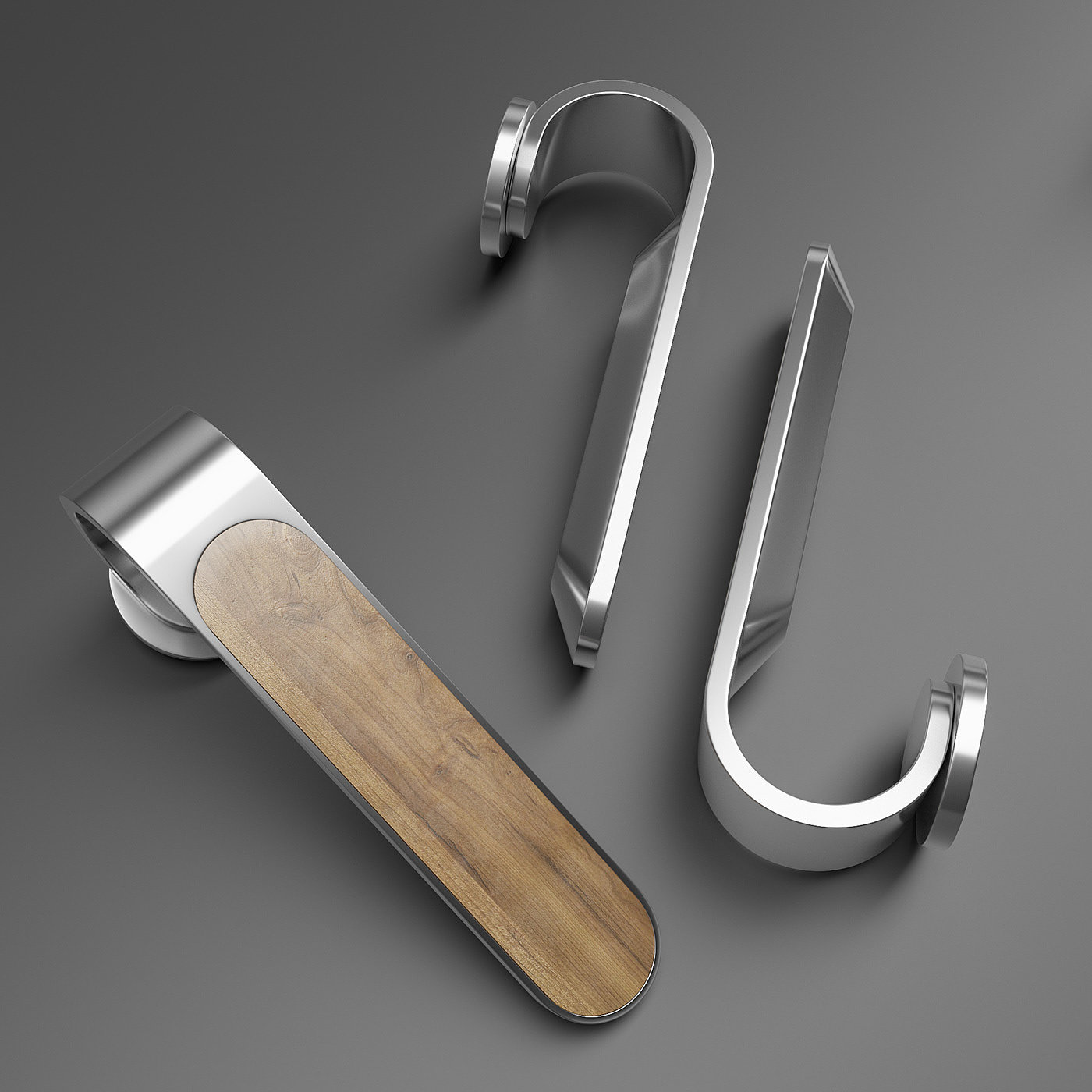Door handle “Chameleon”——最适合安装在室内的隐藏式门把手! - 普象网