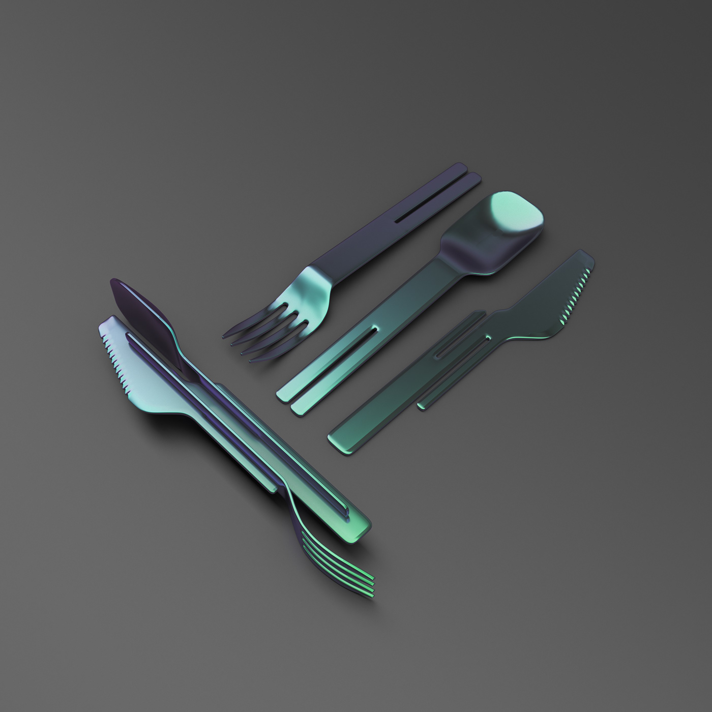 tableware，compact，hygiene，Fork knife spoon，