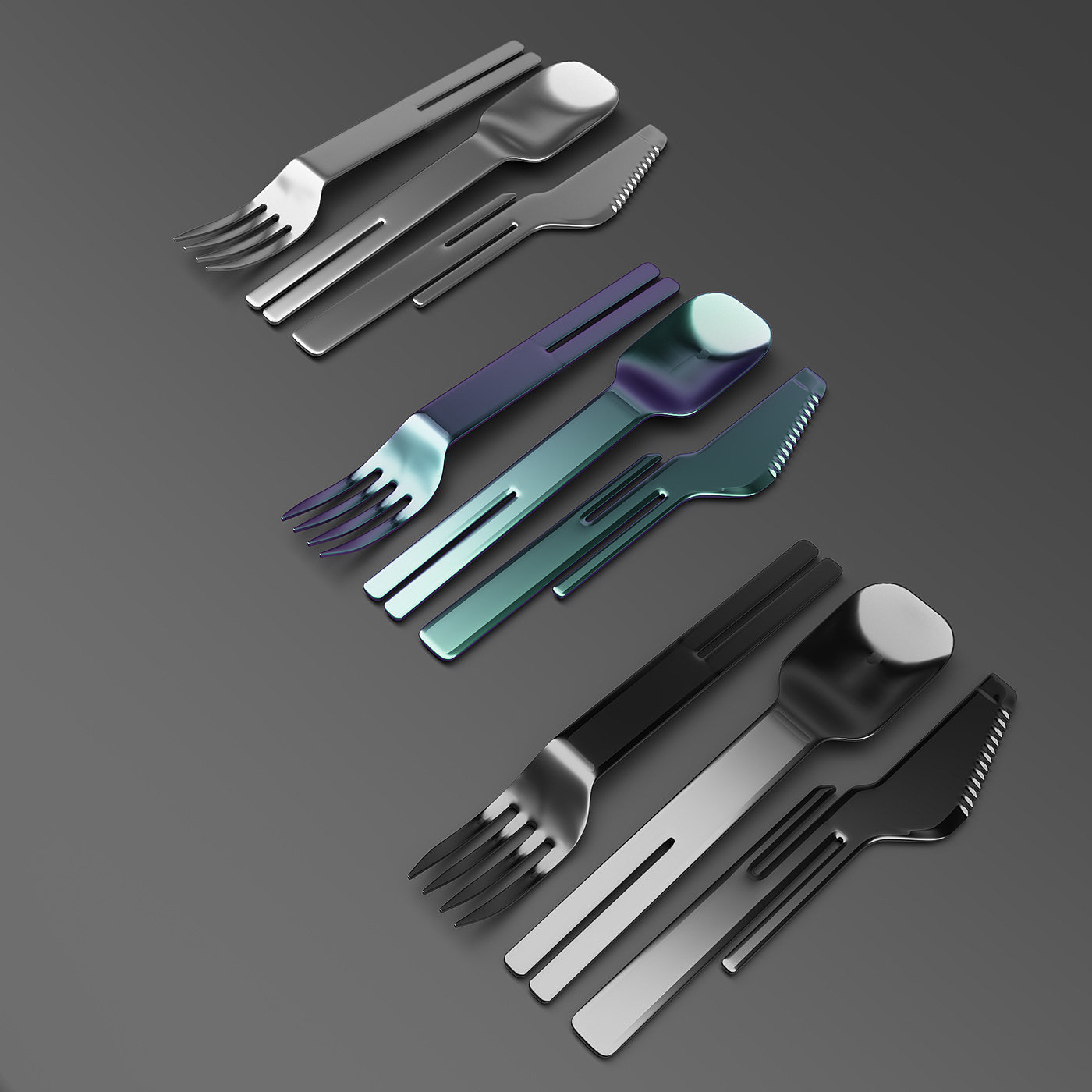 餐具，紧凑，卫生，叉刀勺，