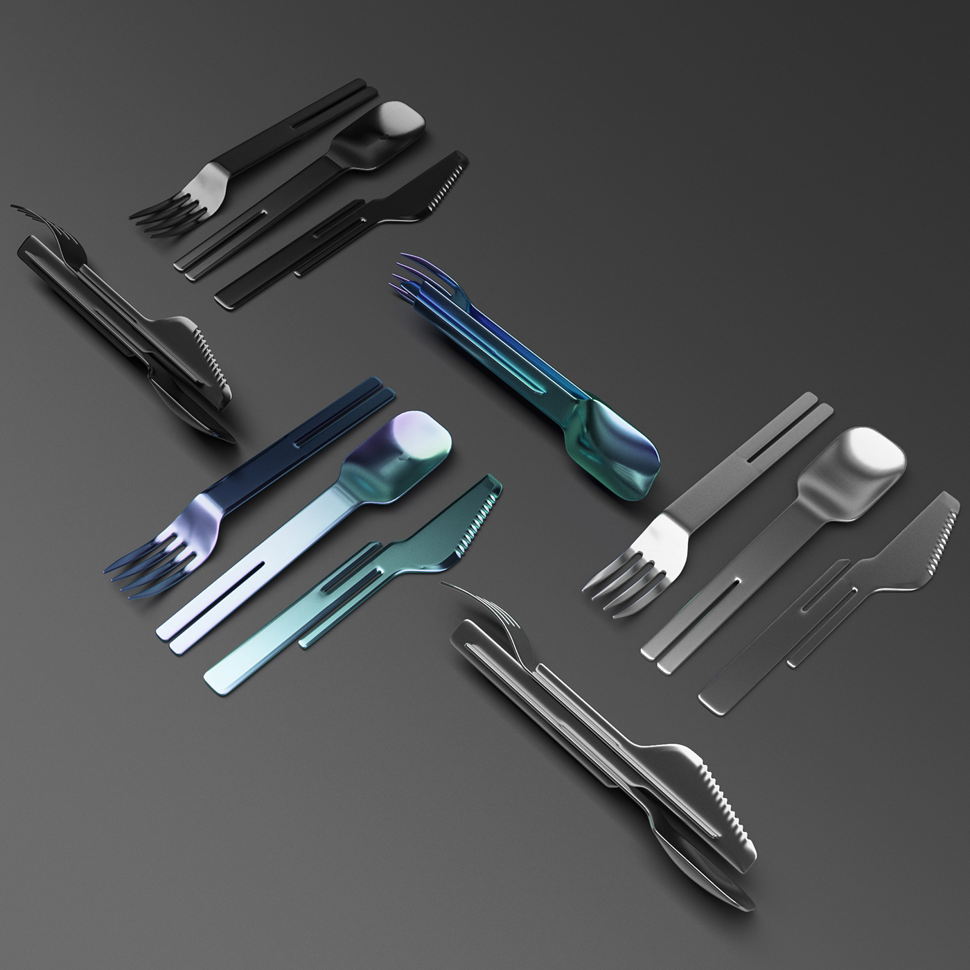 tableware，compact，hygiene，Fork knife spoon，