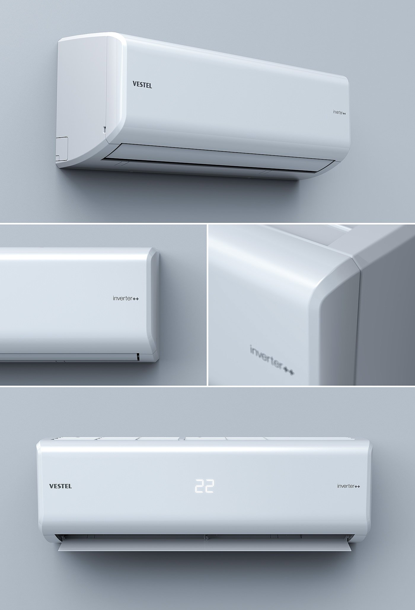 air conditioner，white，panel，