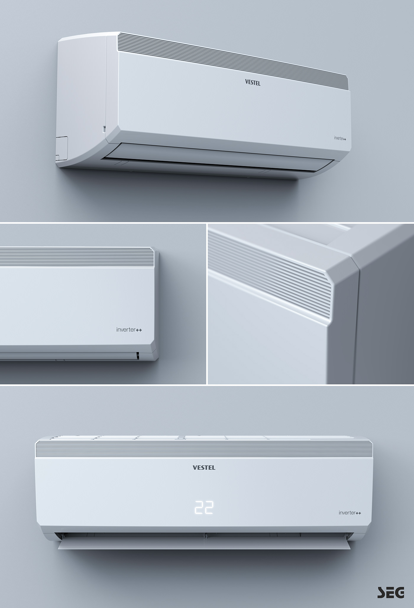 air conditioner，white，panel，