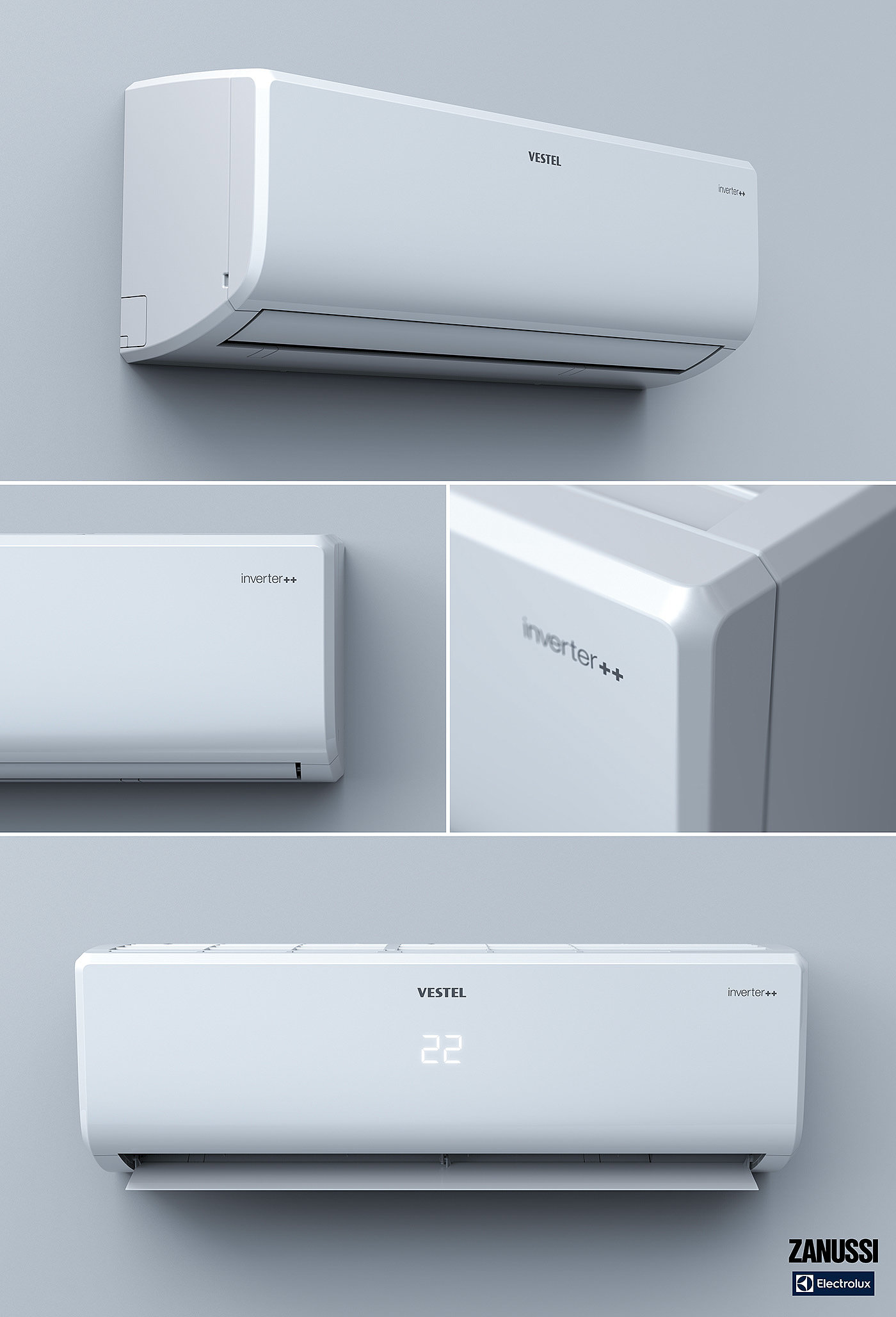 air conditioner，white，panel，