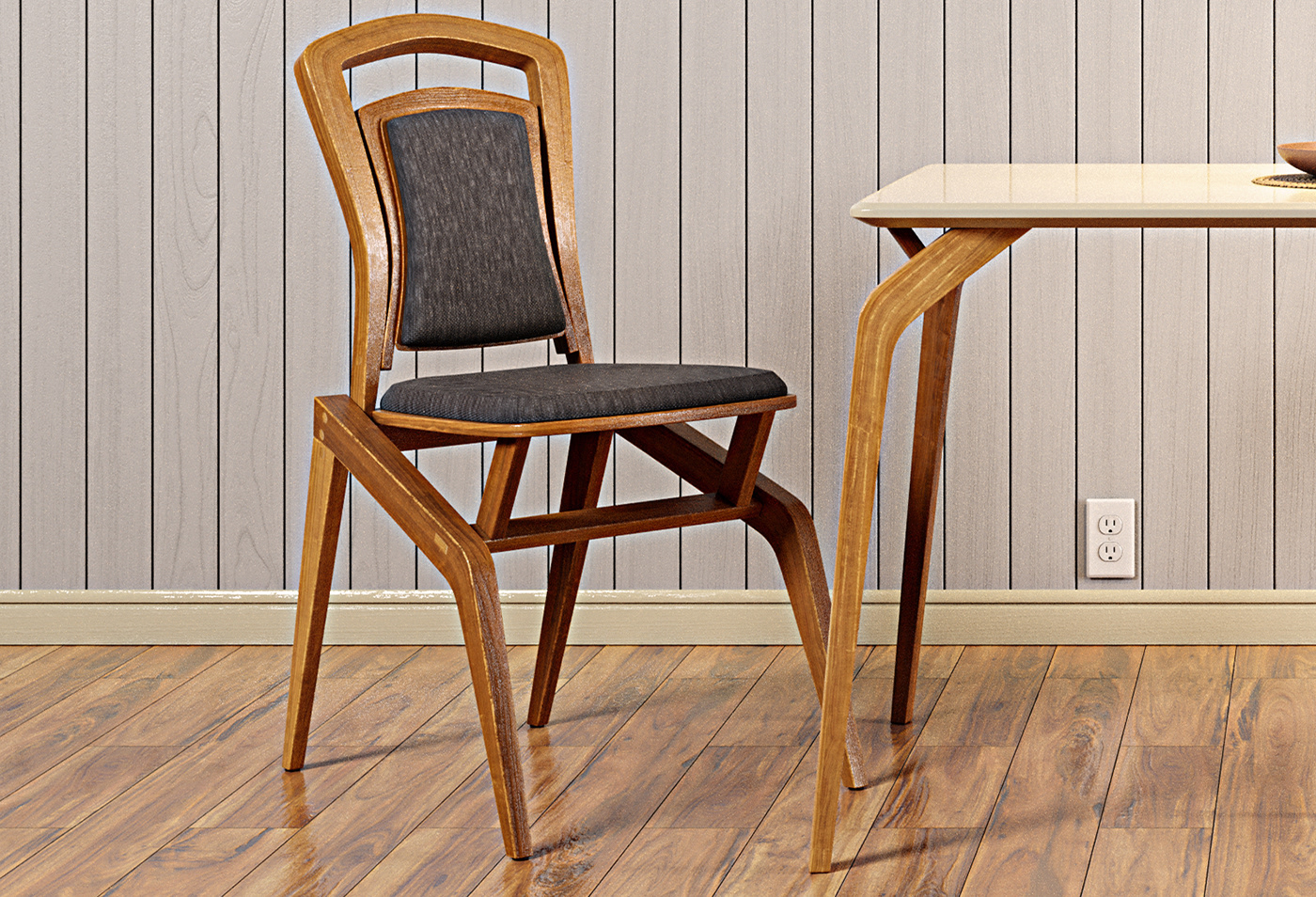 OTA，Wooden chair，woodiness，chair，furniture，