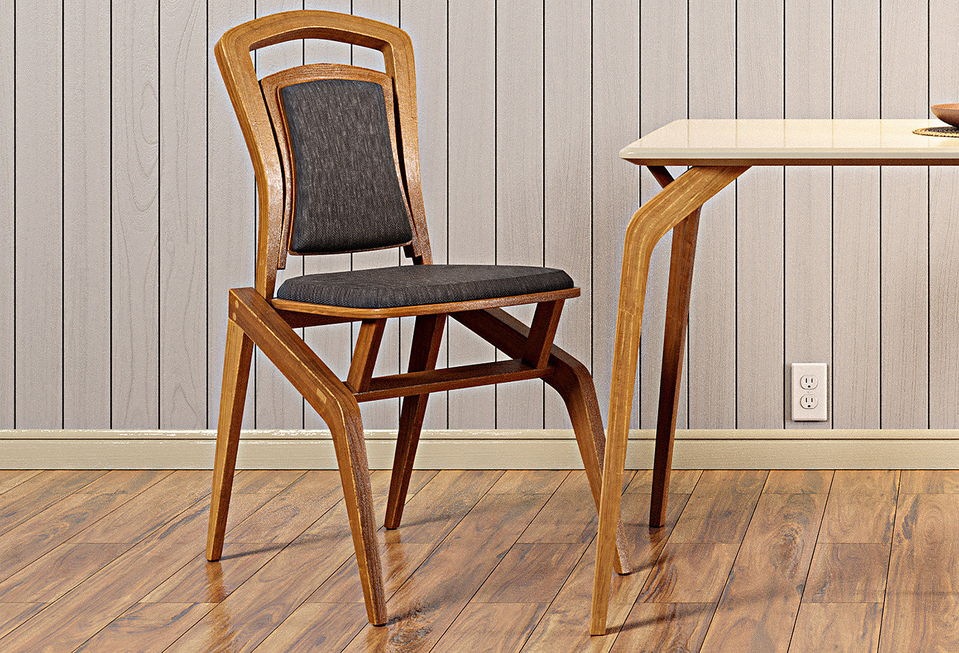 OTA，Wooden chair，woodiness，chair，furniture，