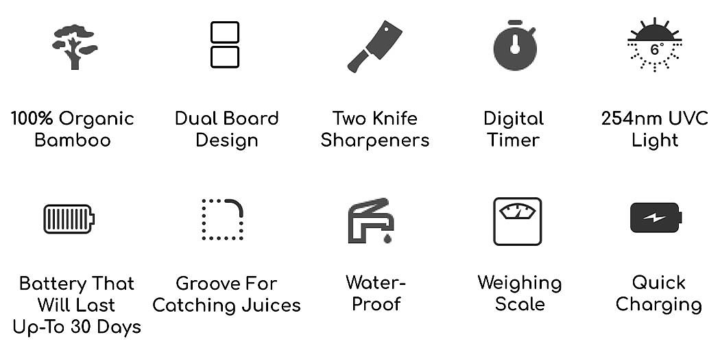 intelligence，sustainable，chopping block，Built in scale，disinfect，