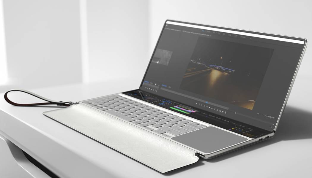 notebook，clutch bag，computer，fold，