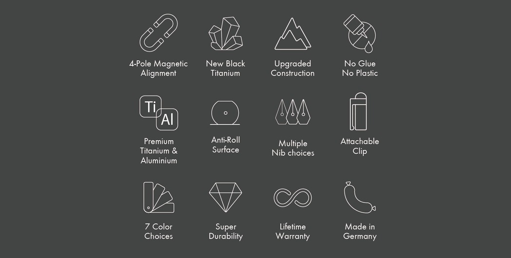 Pen，Titanium metal，black，