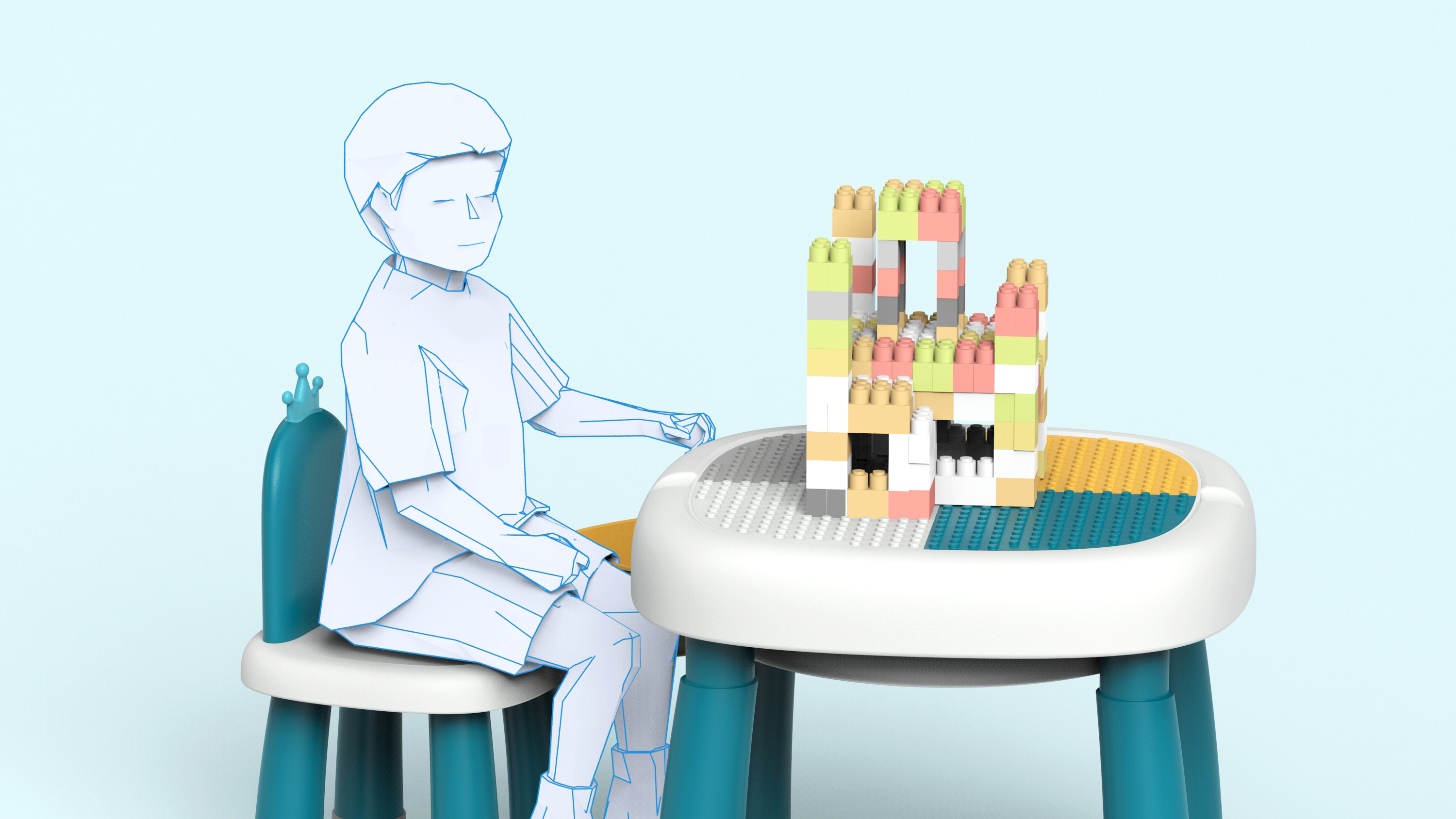 Building blocks，Building block table，Building block learning，Learning table，Building block learning table，Children's building block table，