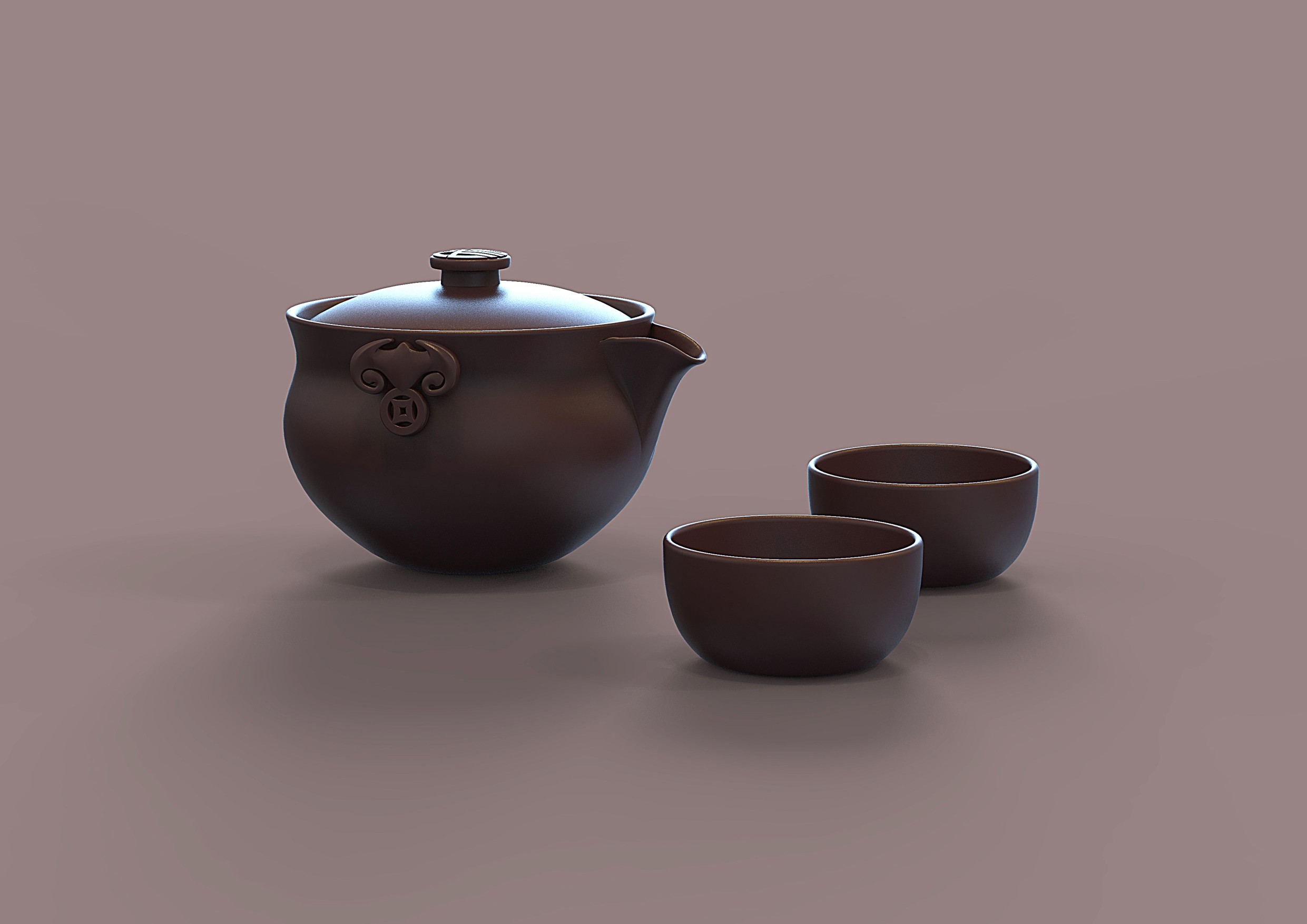 tea set，Purple sand，