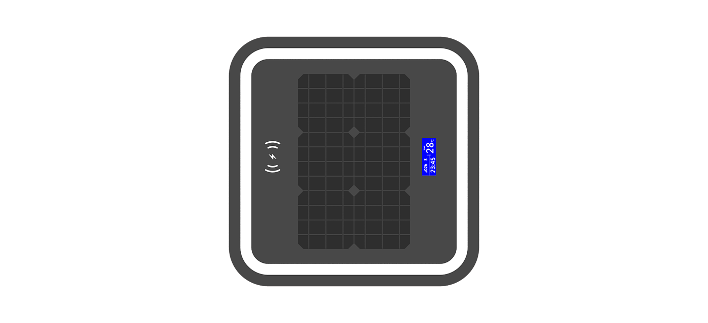 Solar charging leisure table，