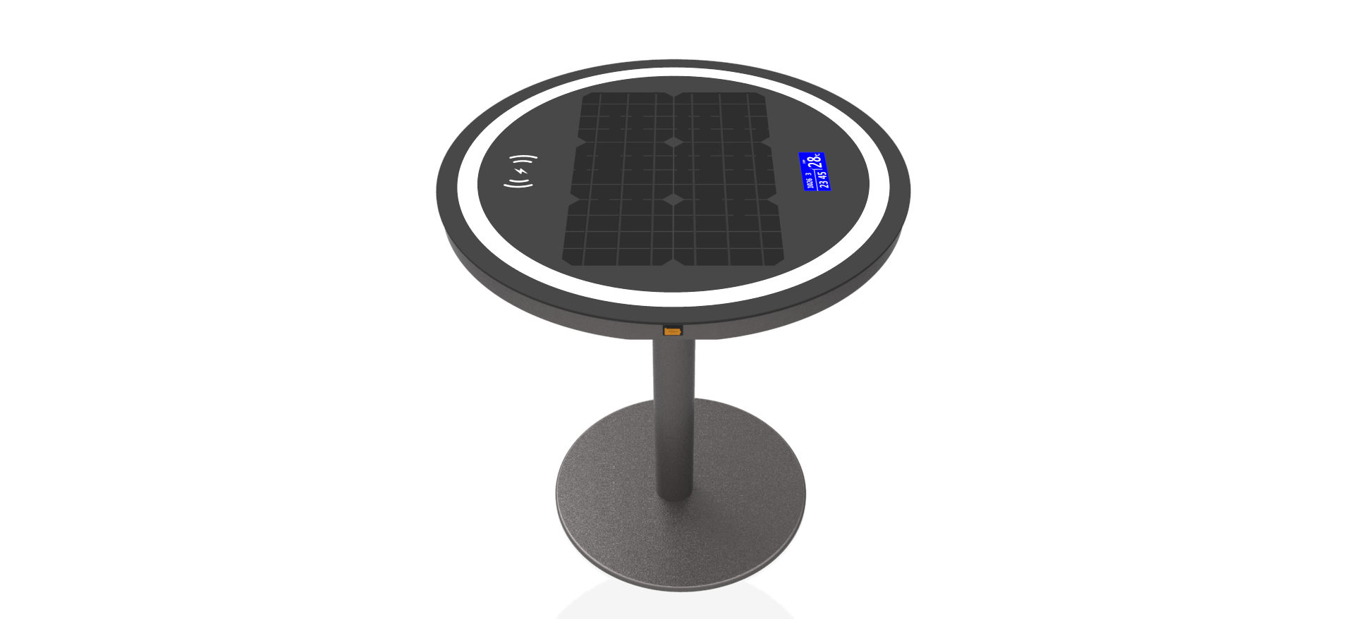 Solar charging leisure table，