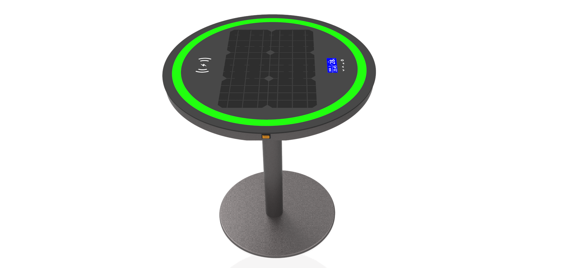 Solar charging leisure table，