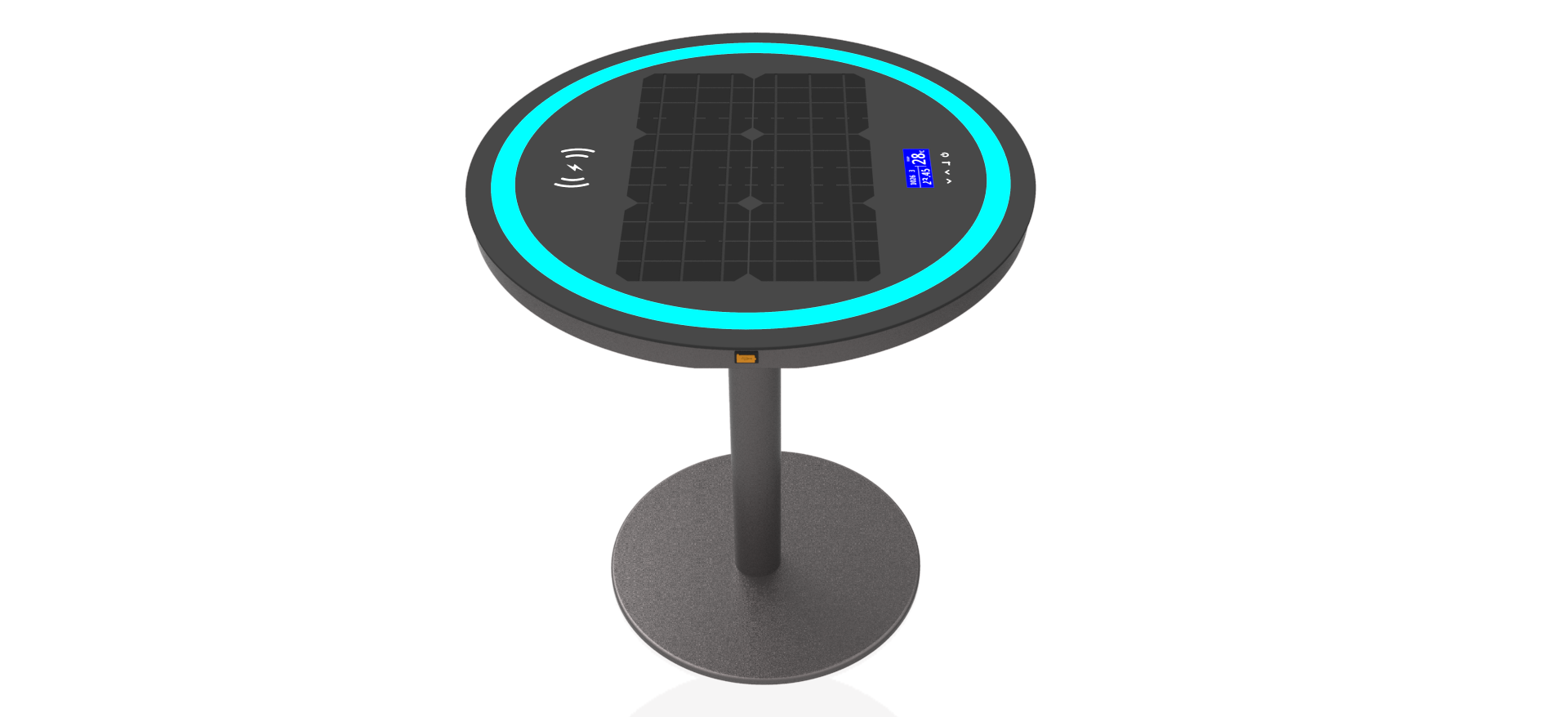 Solar charging leisure table，