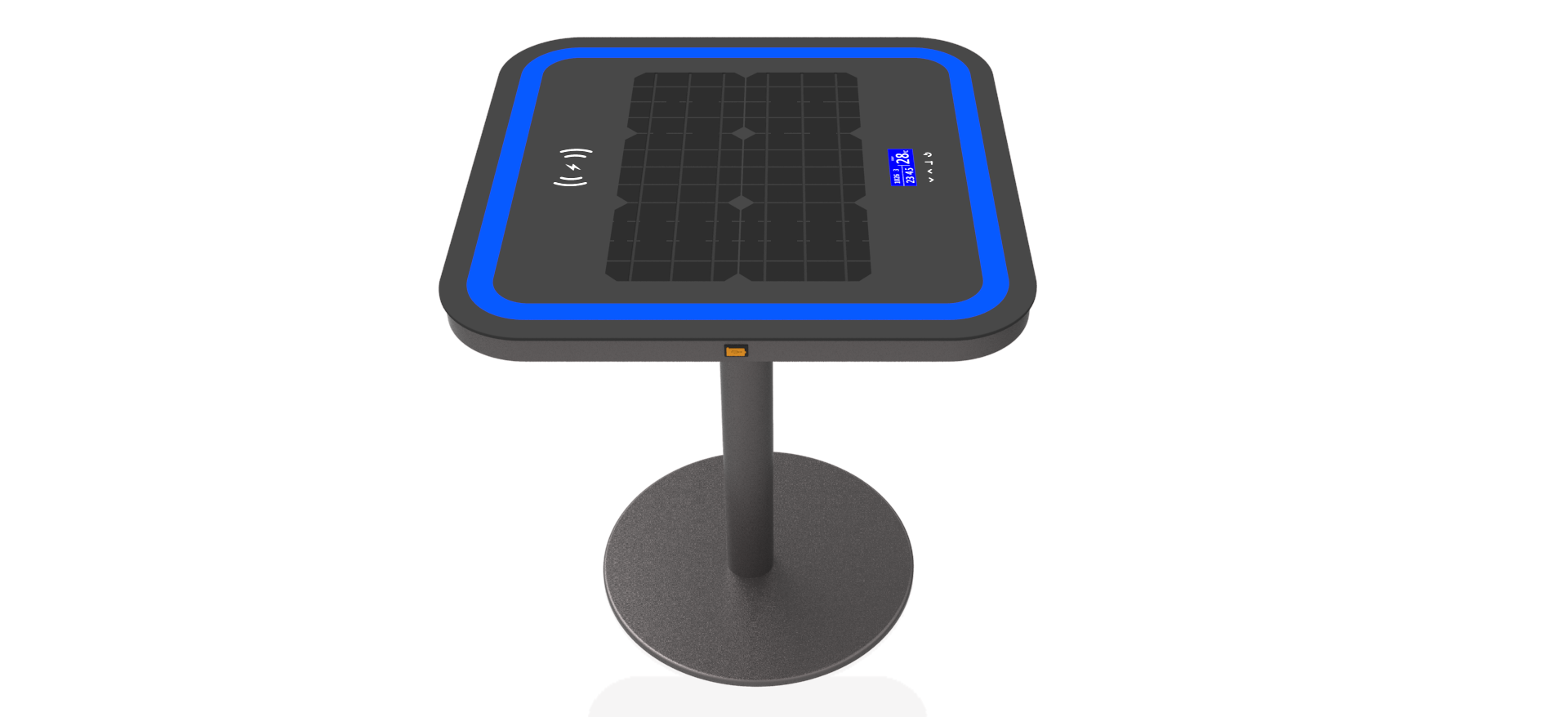 Solar charging leisure table，
