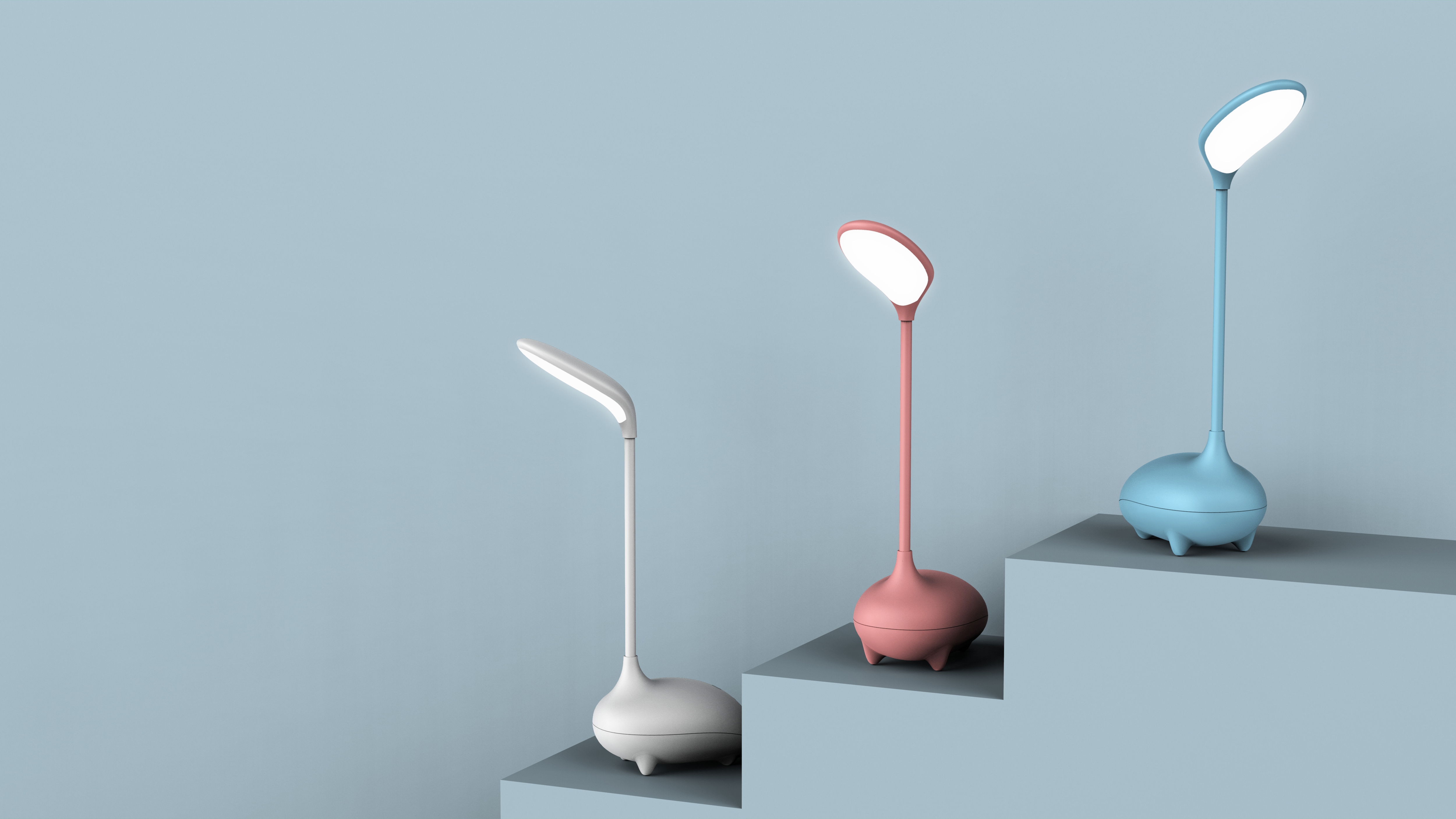 bionics，Desk lamp，Loch Ness monster，Touch switch，kawaii，