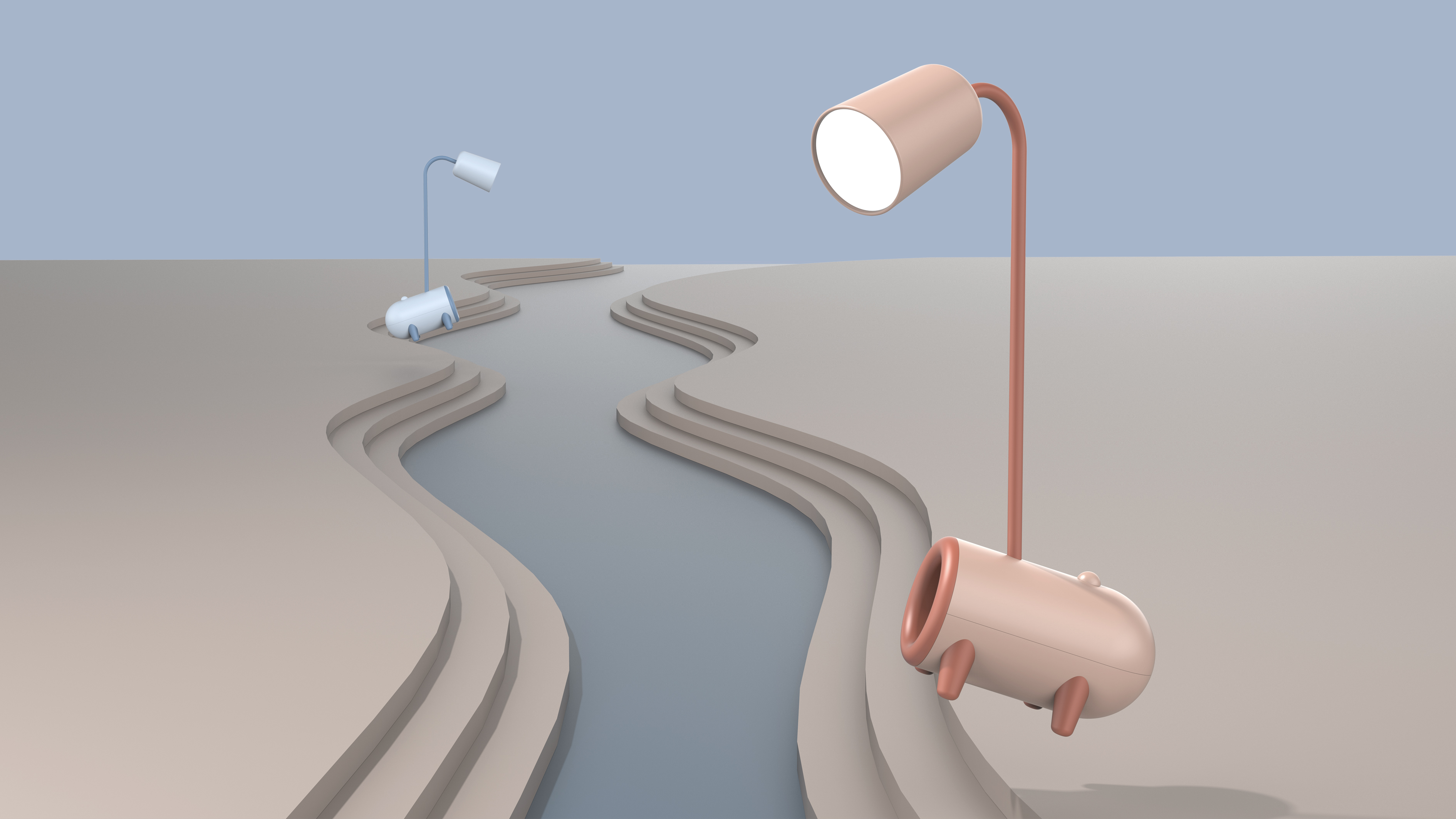 lovely，children，adorable，Desk lamp，read，pen container，