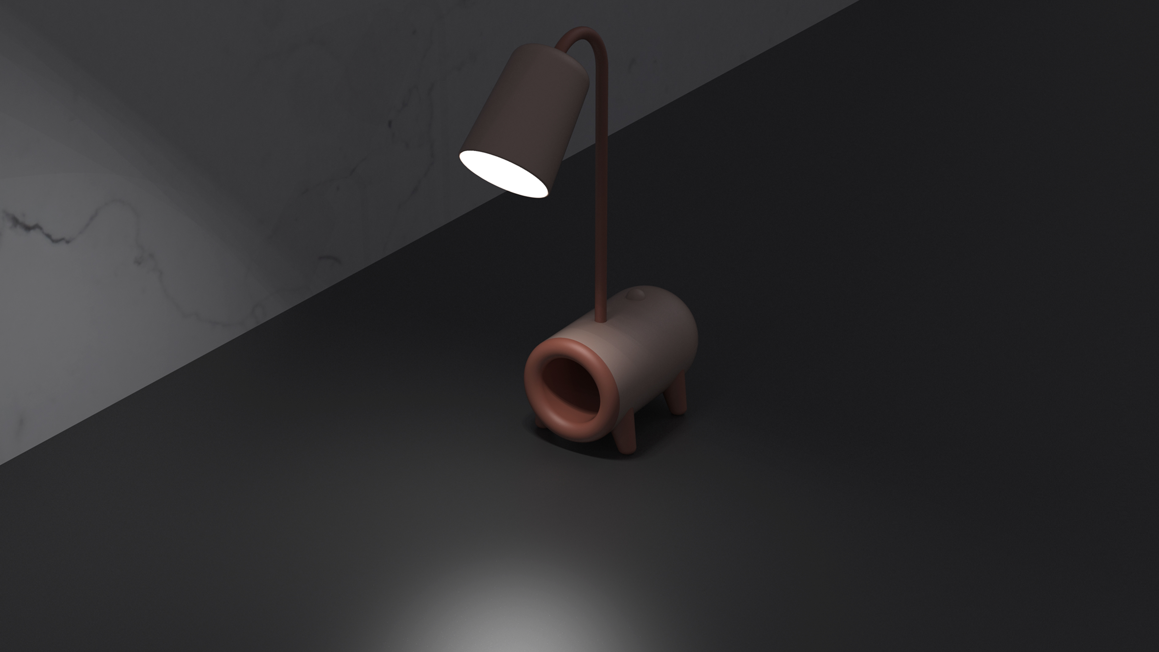 lovely，children，adorable，Desk lamp，read，pen container，