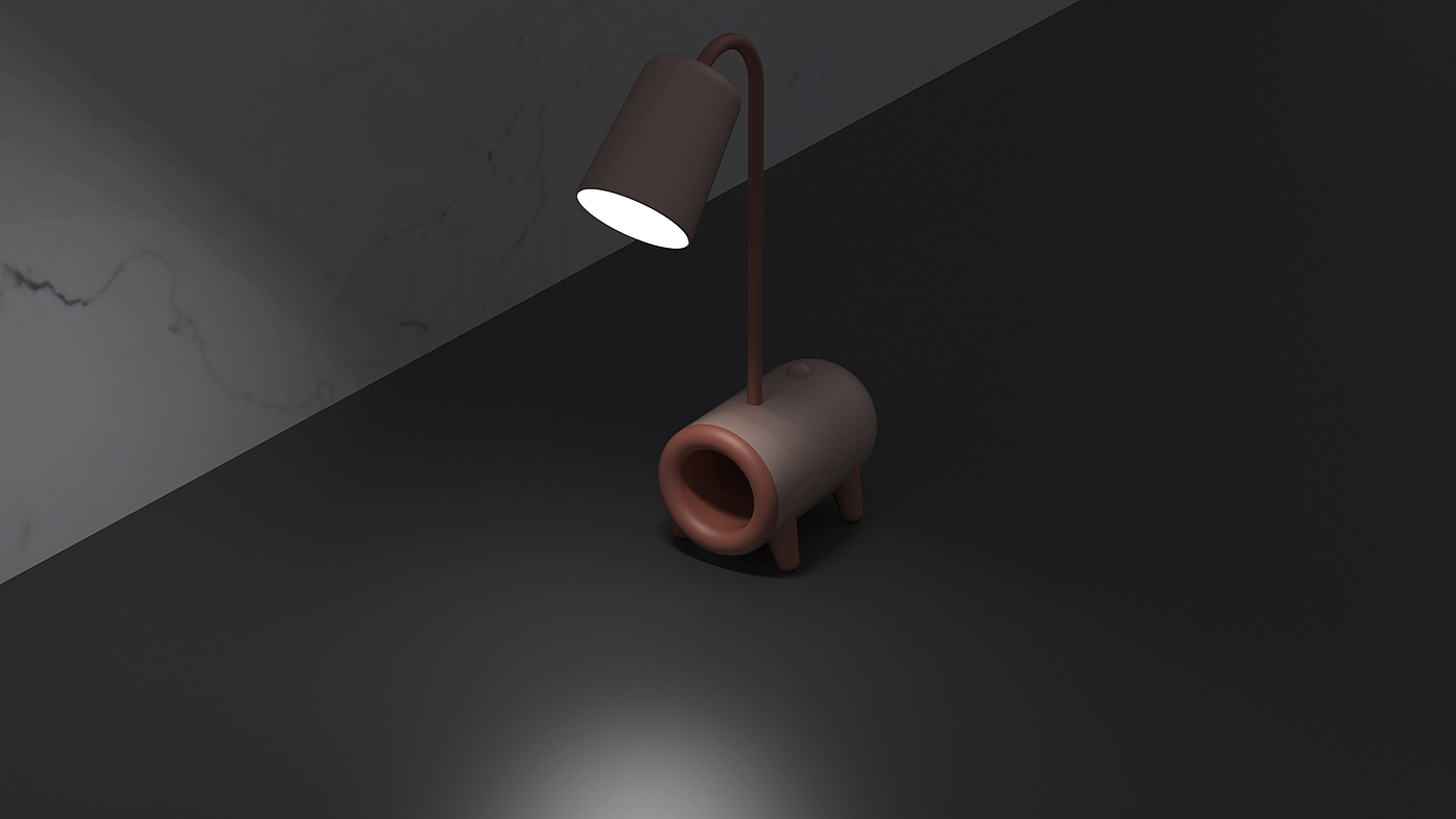lovely，children，adorable，Desk lamp，read，pen container，