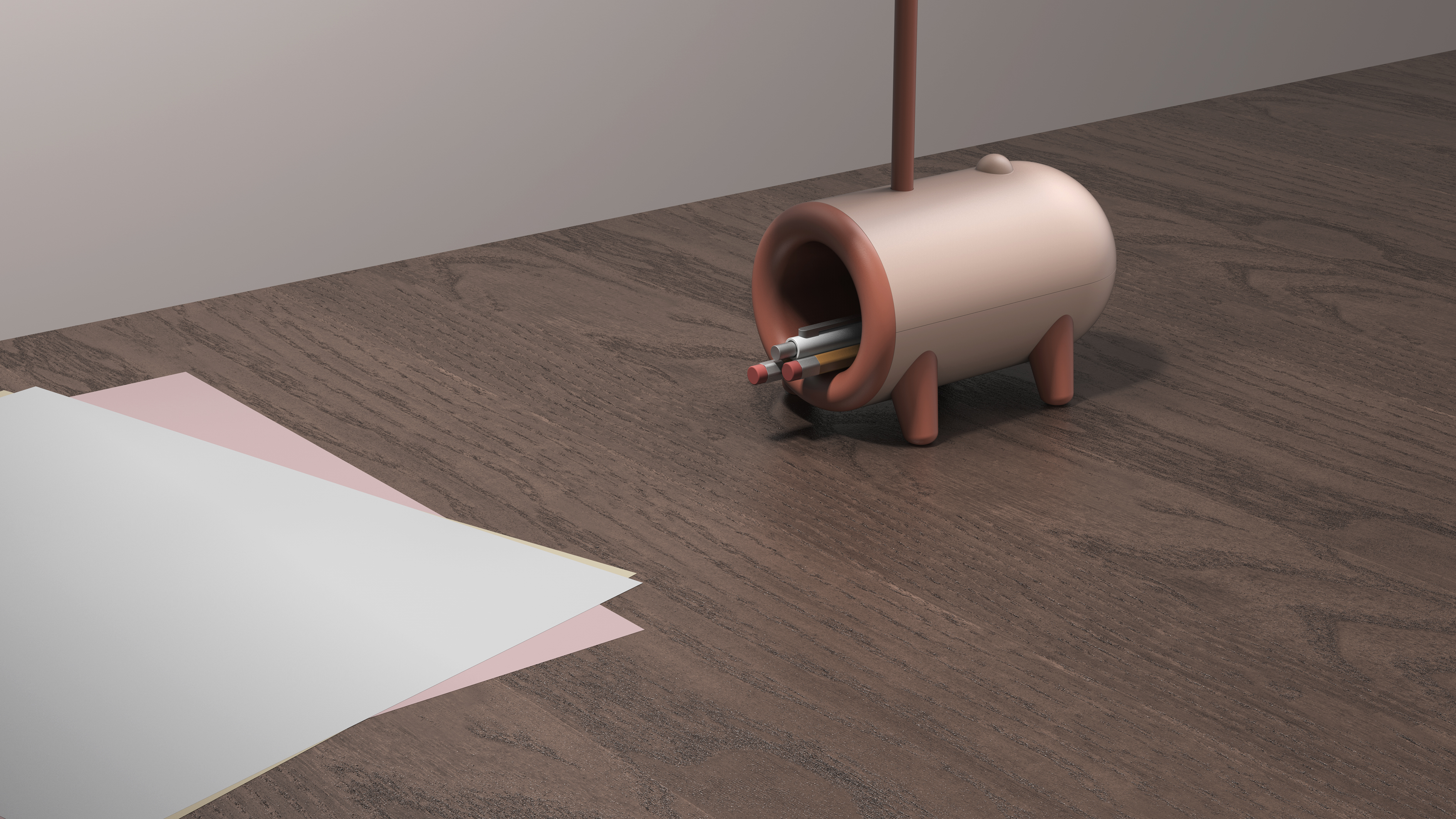 lovely，children，adorable，Desk lamp，read，pen container，