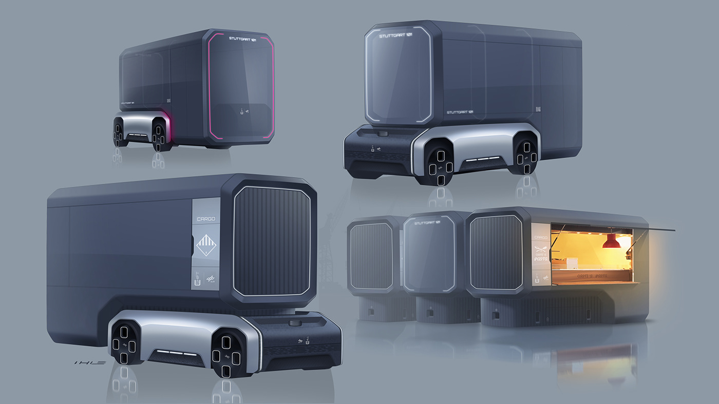 Driverless，Electric，automobile，U-Shift，concept，modularization，