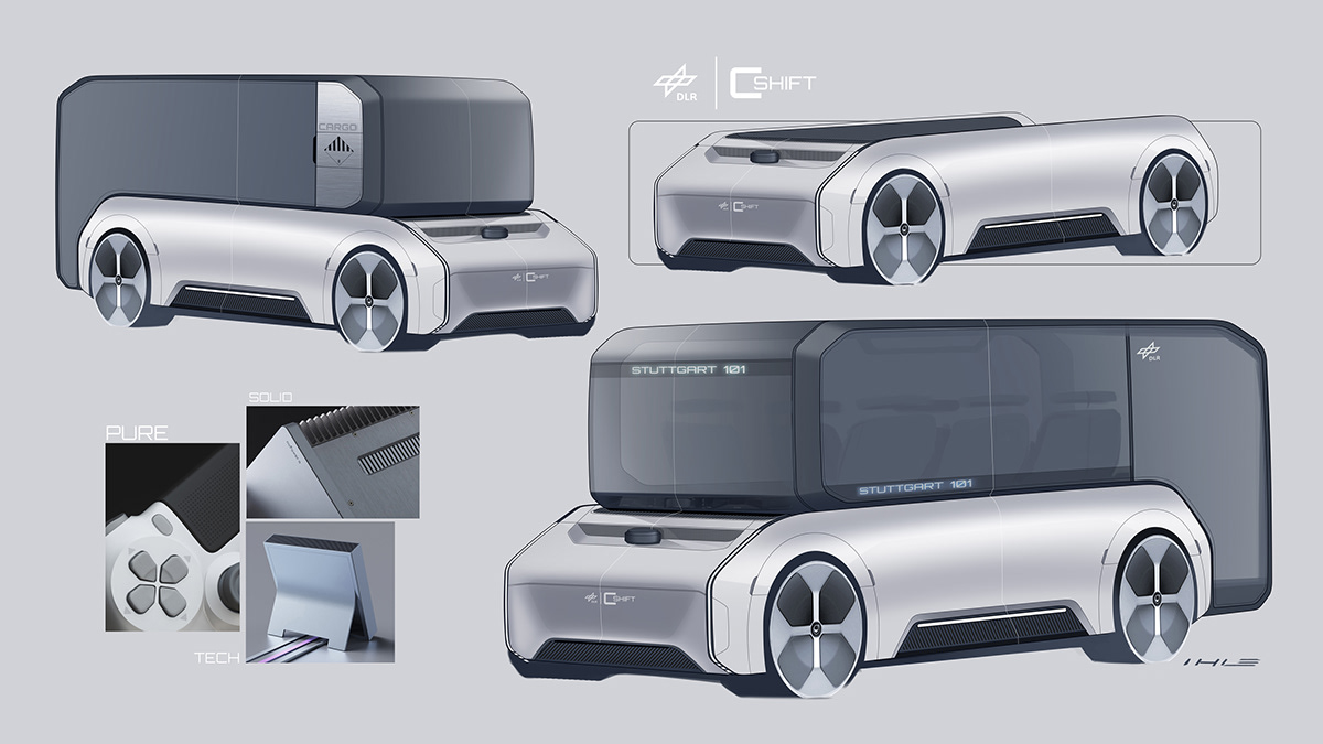Driverless，Electric，automobile，U-Shift，concept，modularization，