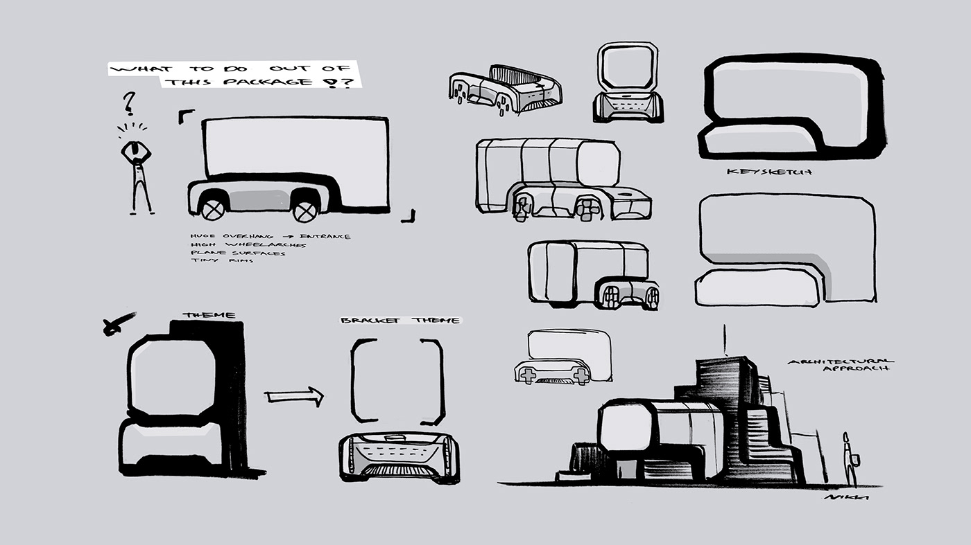 Driverless，Electric，automobile，U-Shift，concept，modularization，