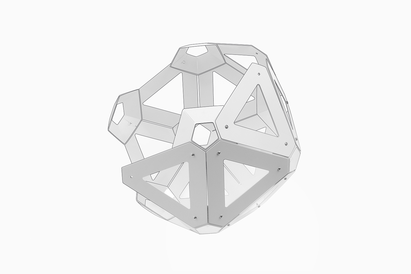 floodlight，conceptual design，Icosahedral lamp body，Modern lighting，