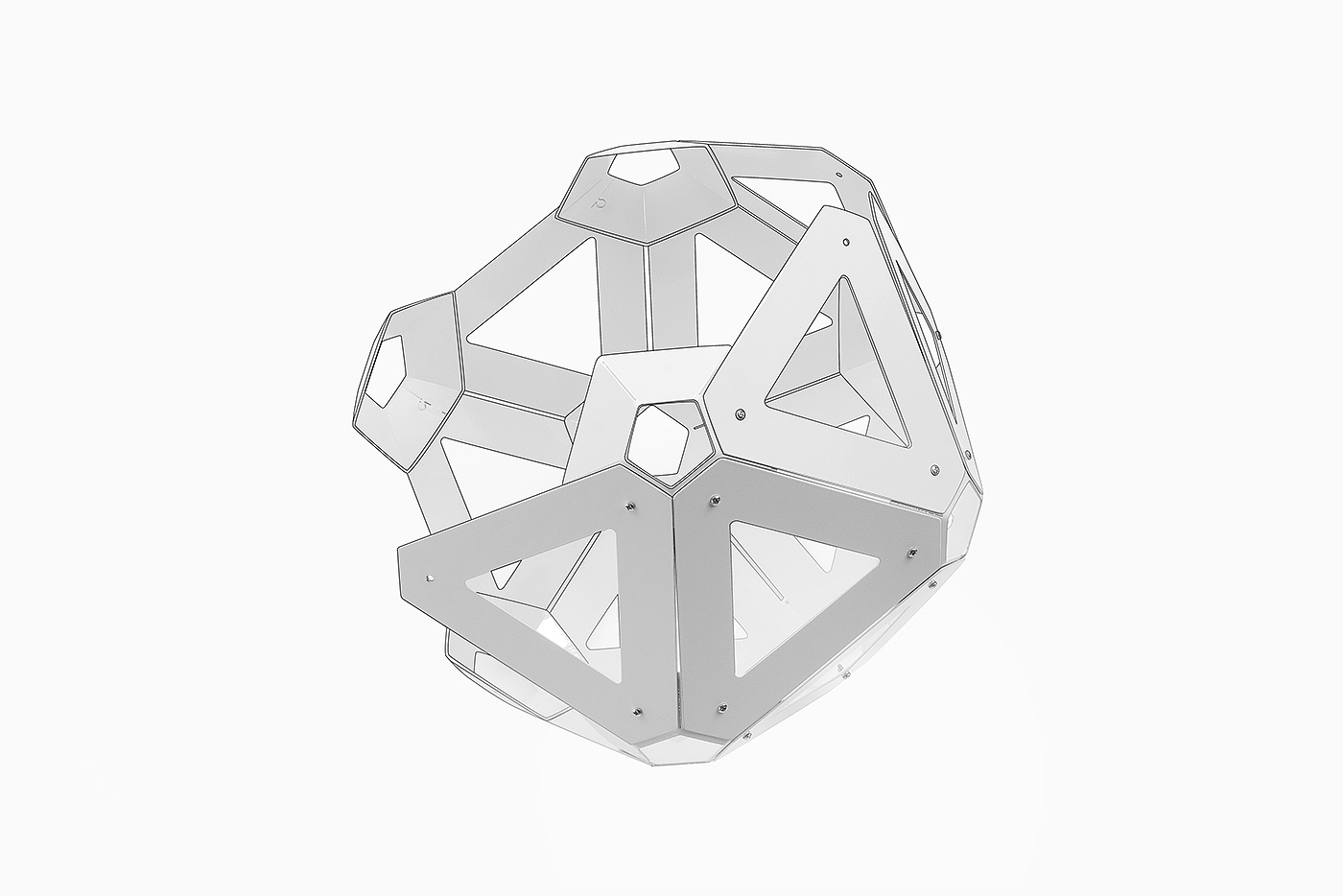 floodlight，conceptual design，Icosahedral lamp body，Modern lighting，