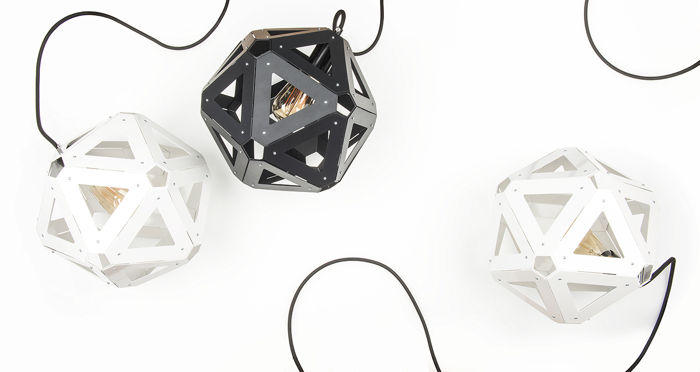 floodlight，conceptual design，Icosahedral lamp body，Modern lighting，