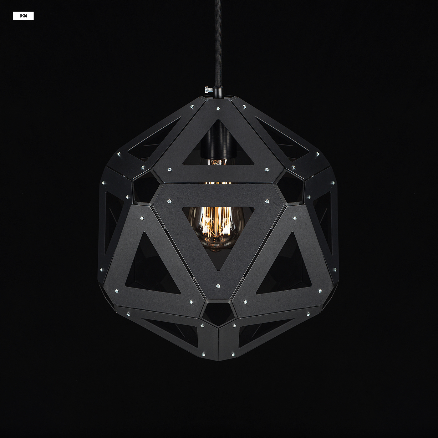 floodlight，conceptual design，Icosahedral lamp body，Modern lighting，