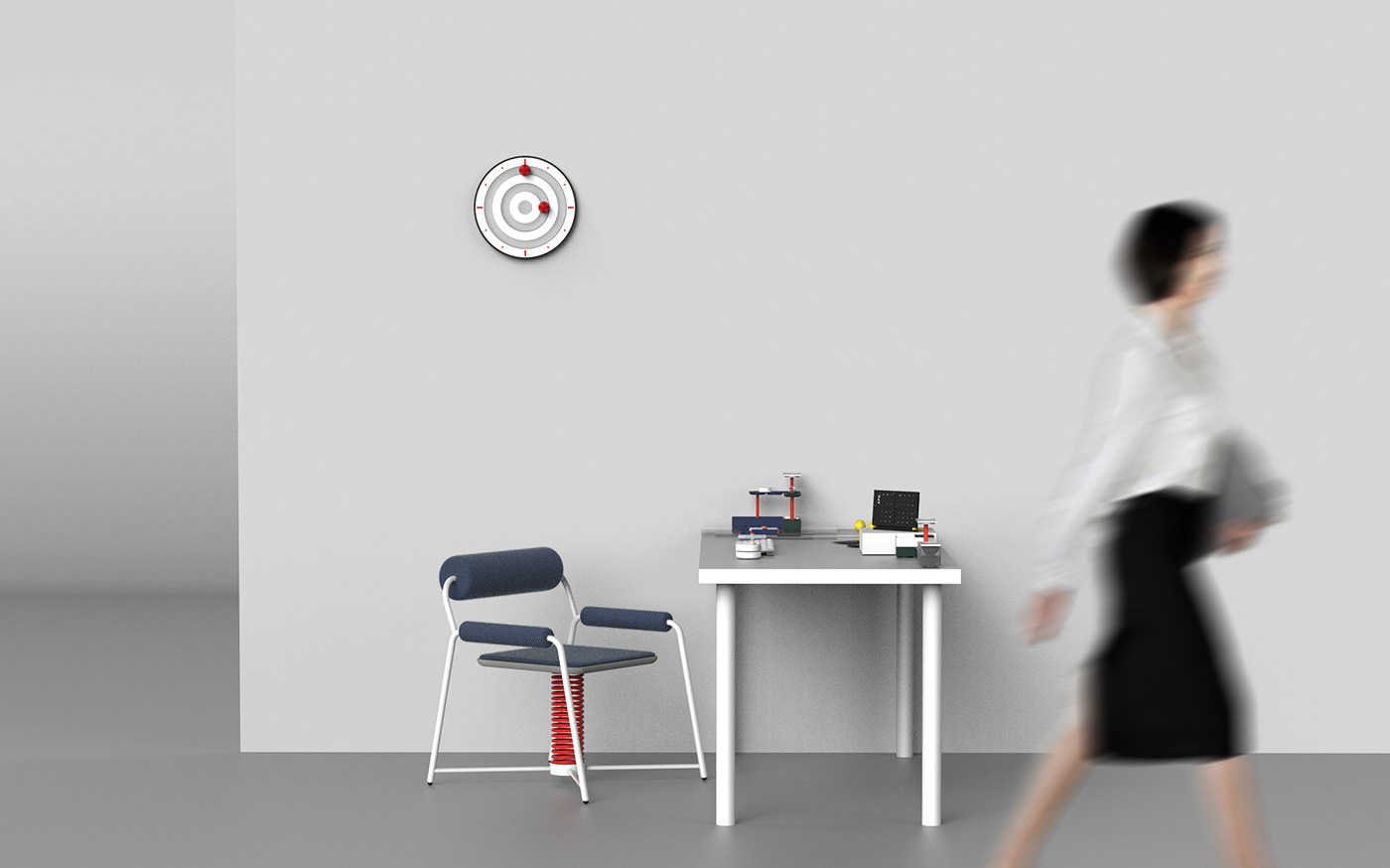 chair，to work in an office，Spring，Trampoline，