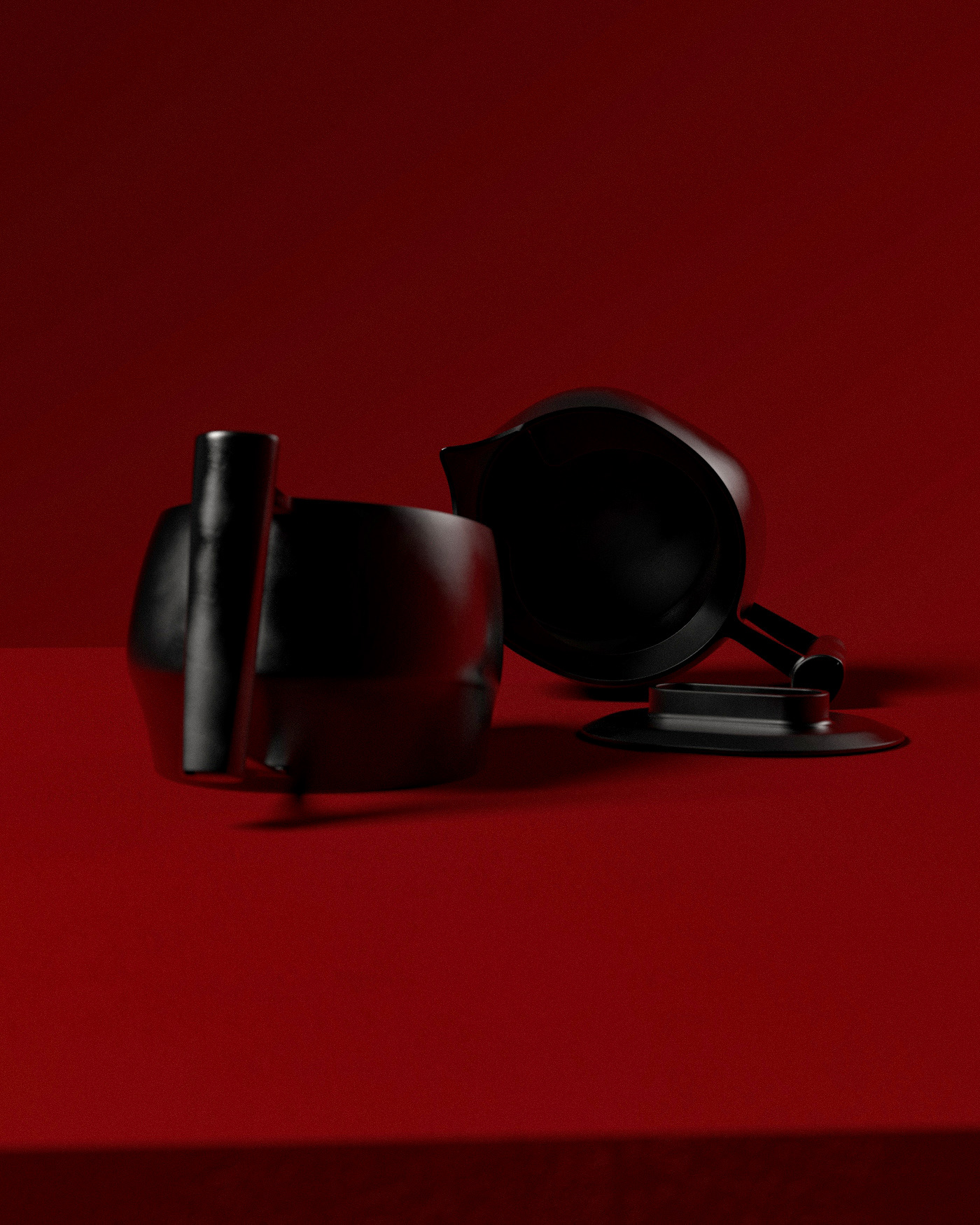 kettle，quiet，iron，black，