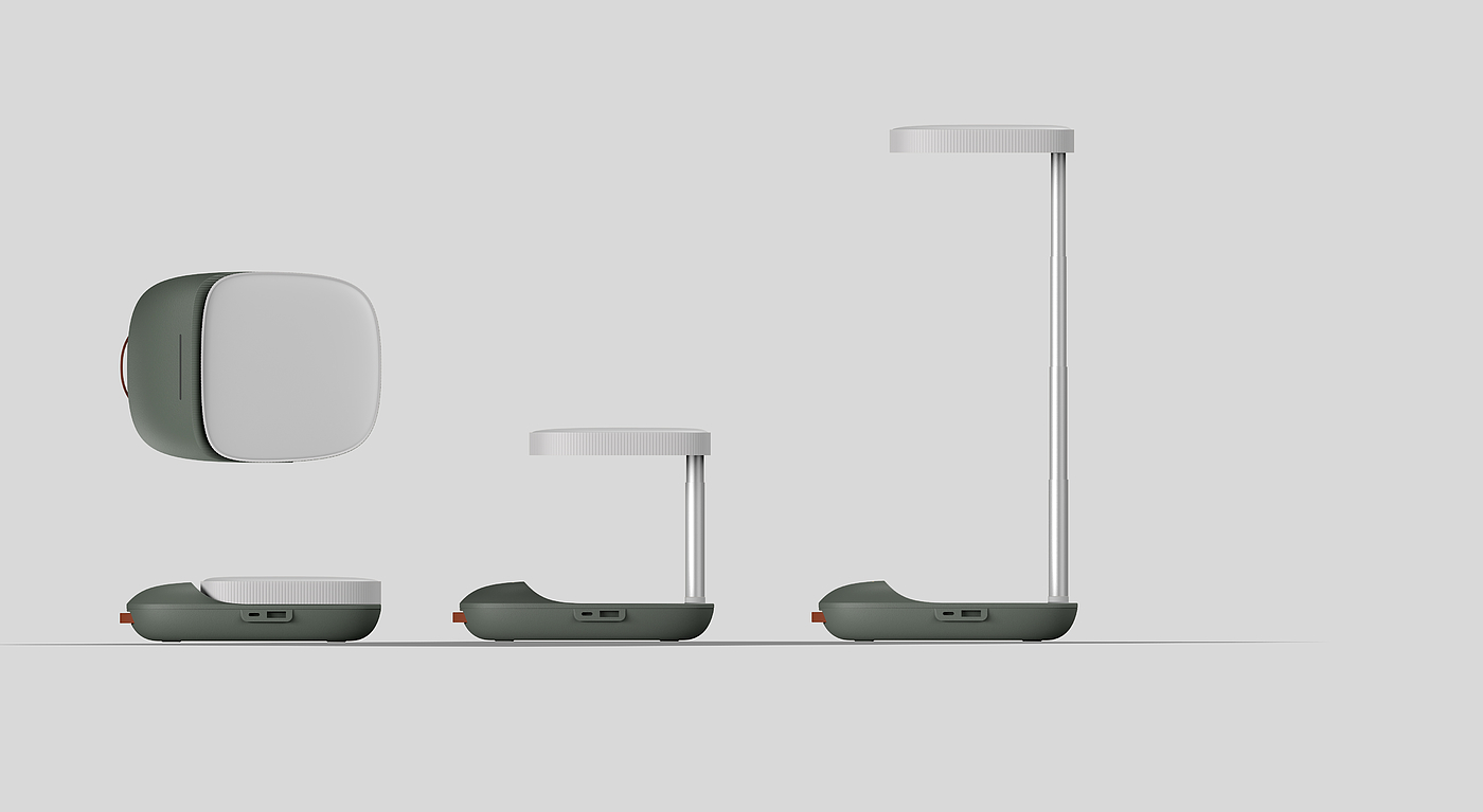 Spade design，Telescopic table lamp，