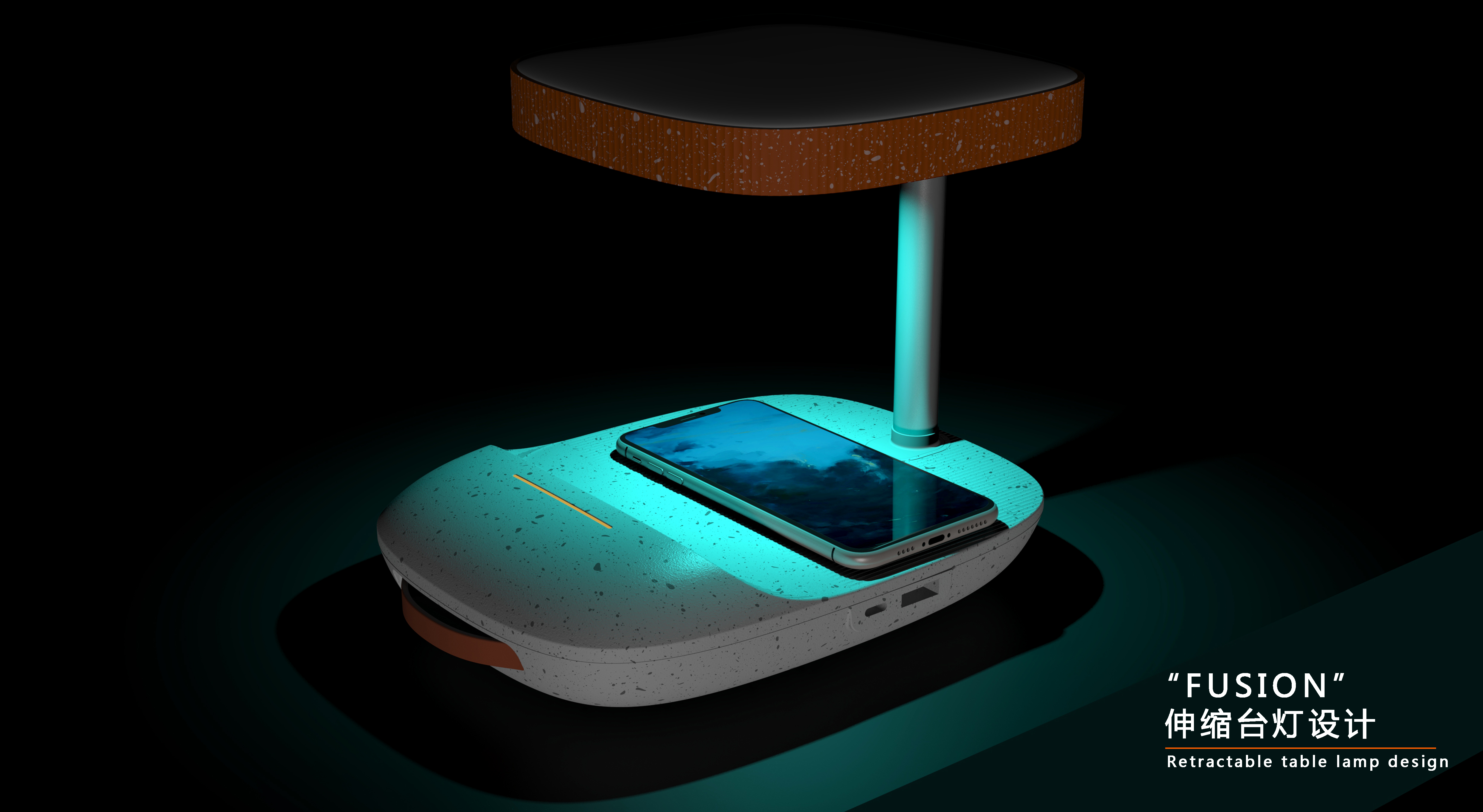 Spade design，Telescopic table lamp，