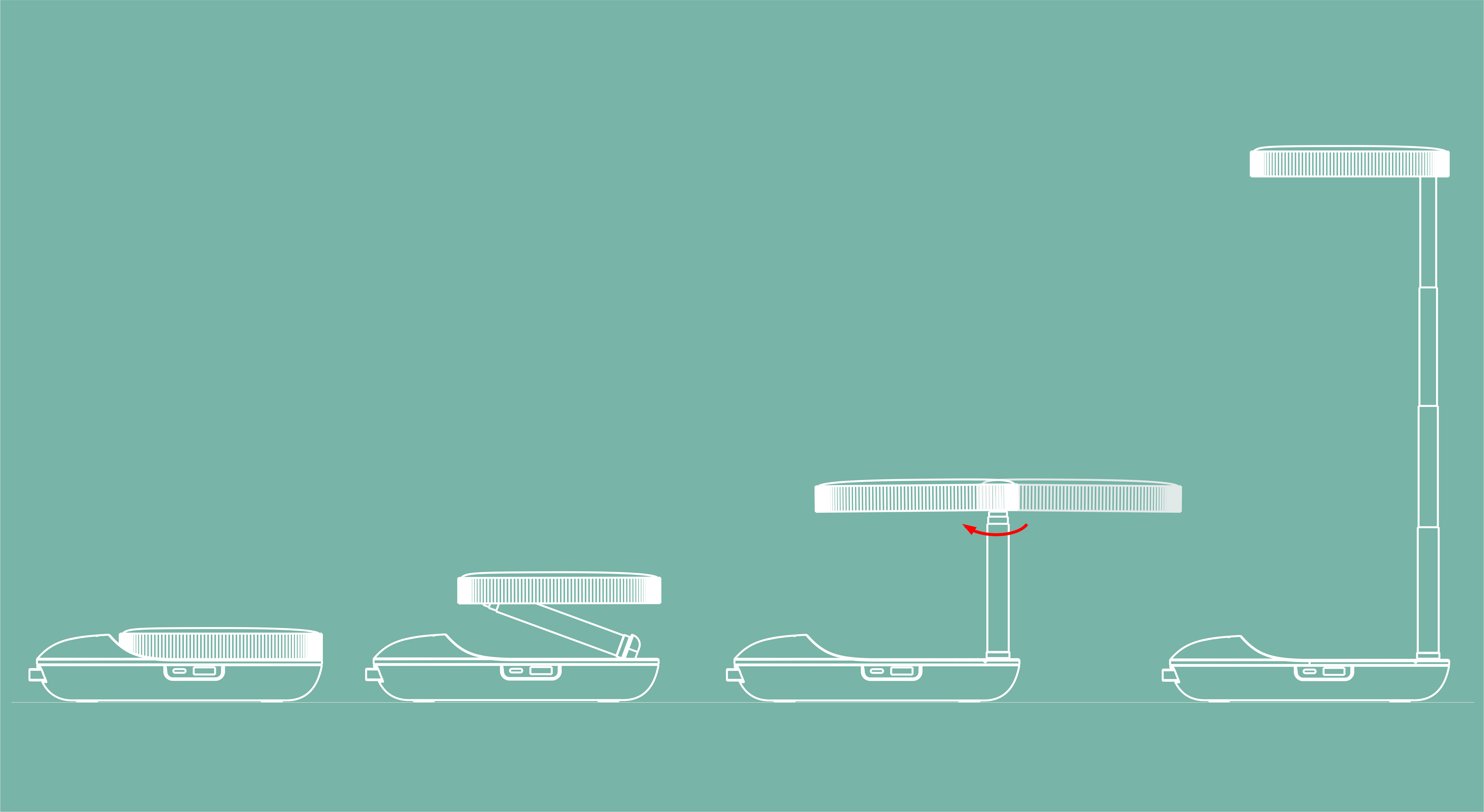 Spade design，Telescopic table lamp，