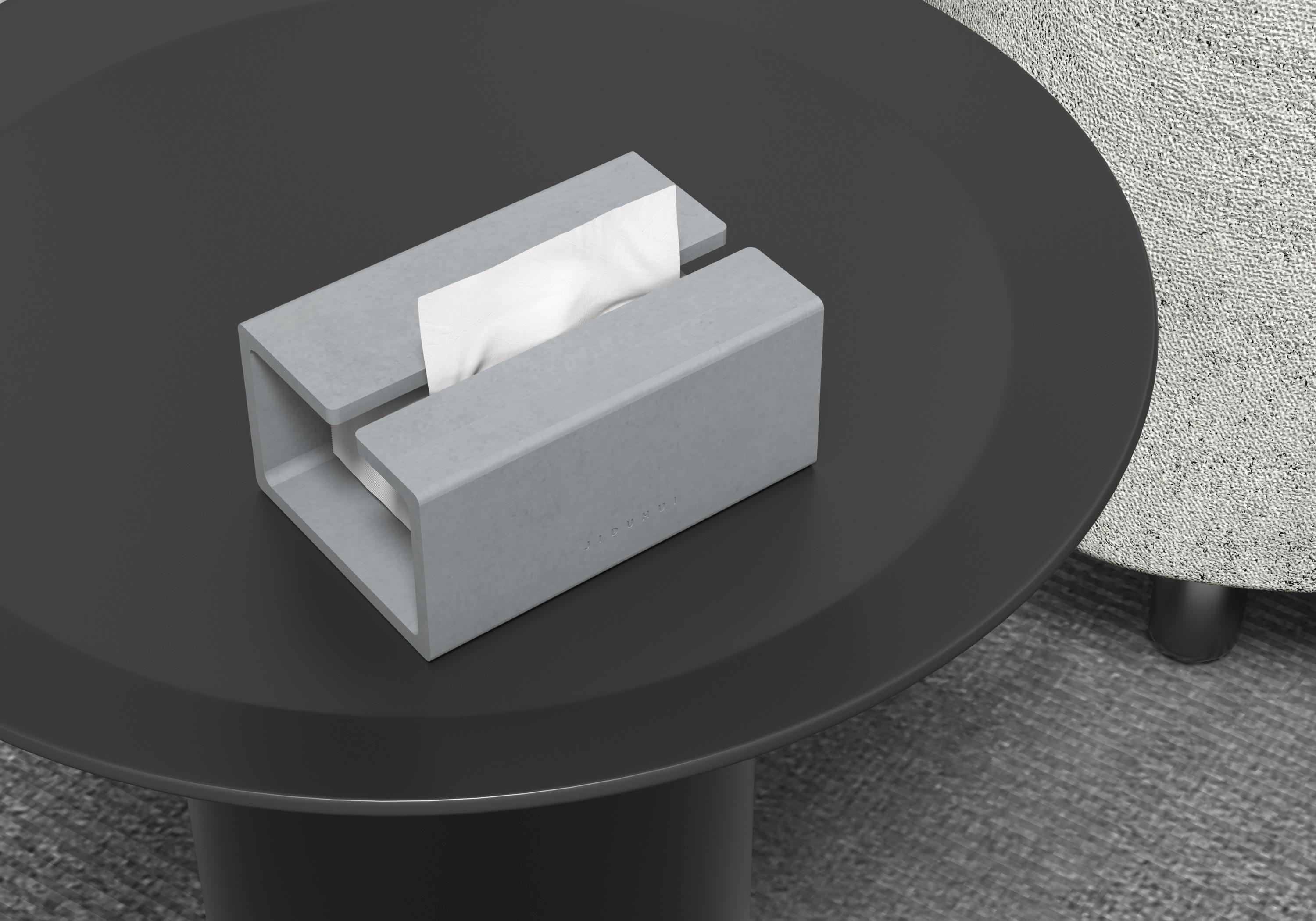 Several degrees grey home，Cement tissue box，Original design，