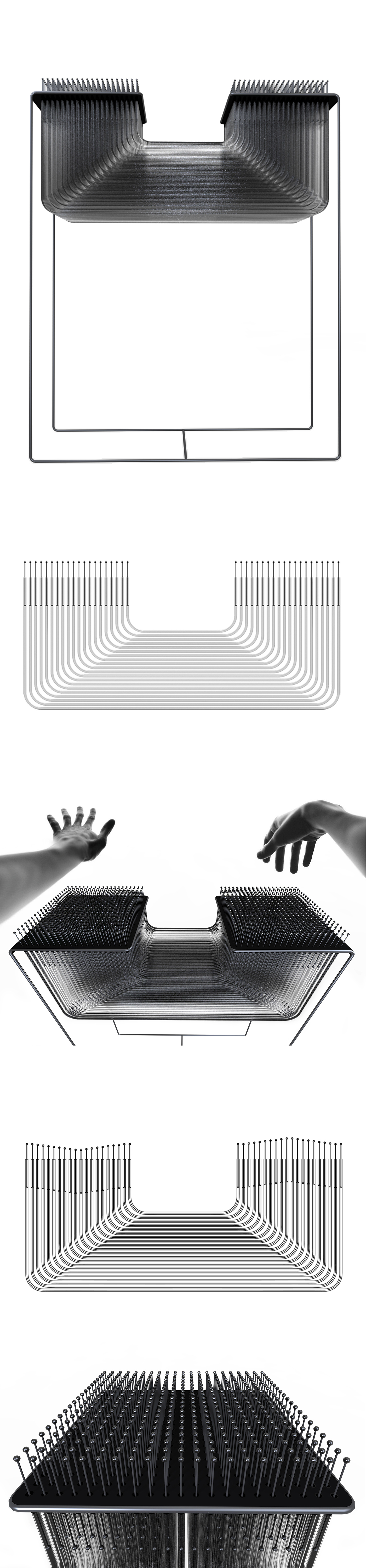 Creative design，Table，Rehabilitation training for stroke patients，nail，Mirror therapy，