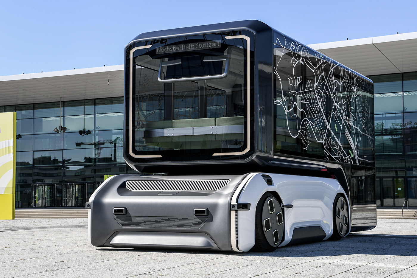 Driverless，electric vehicle，concept，U-Shift，modularization，