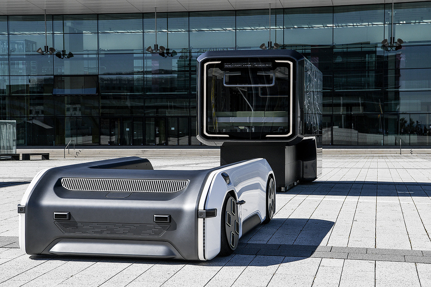 Driverless，electric vehicle，concept，U-Shift，modularization，