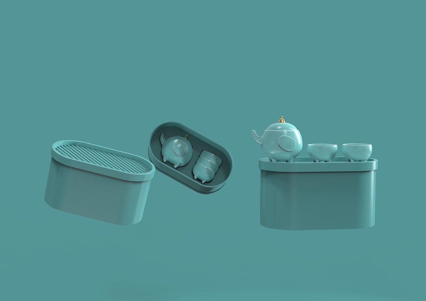 Bionic tea set design，