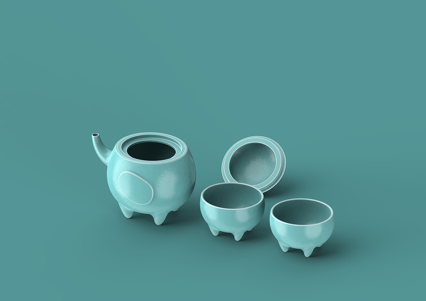 Bionic tea set design，