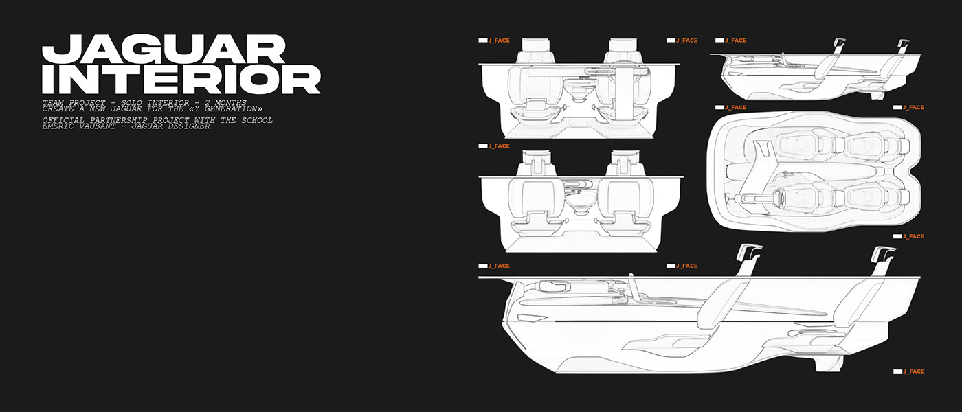 JAGUAR INTERIOR，Jaguar interior，Hand drawn，