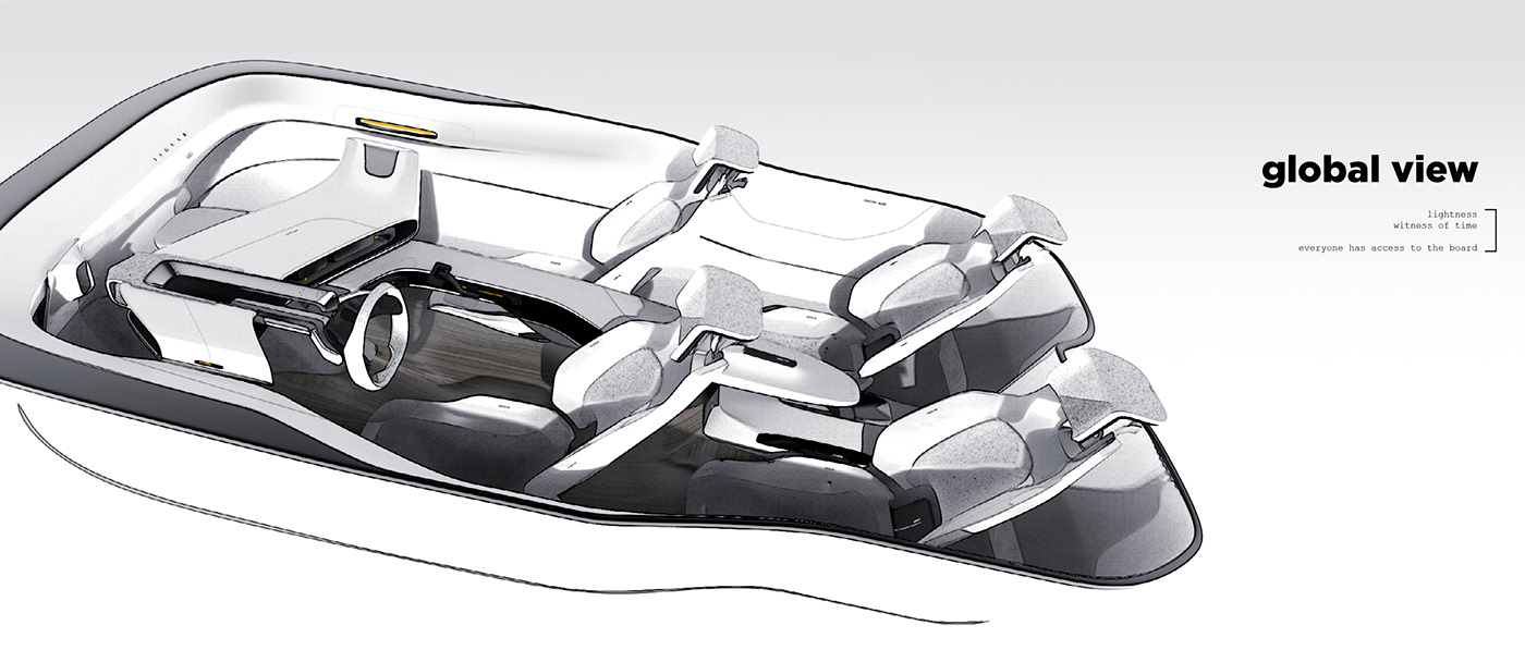 JAGUAR INTERIOR，Jaguar interior，Hand drawn，