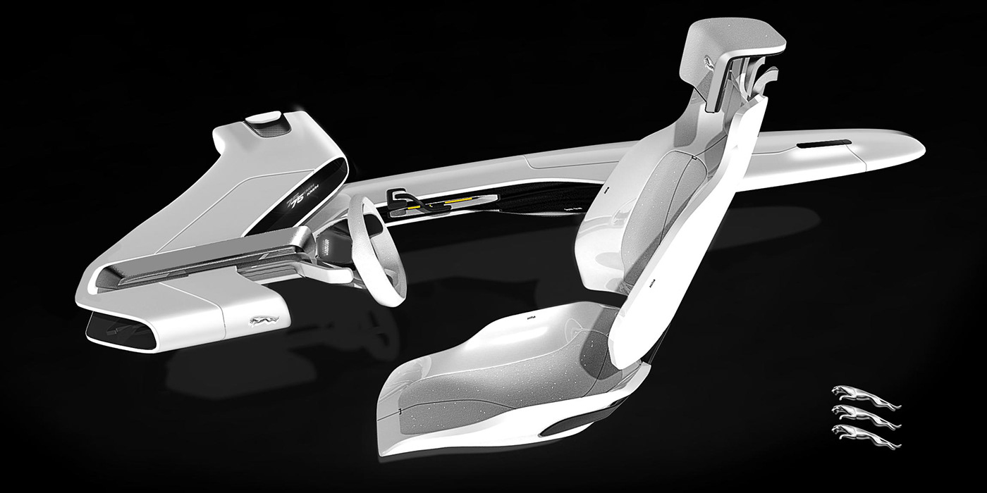 JAGUAR INTERIOR，Jaguar interior，Hand drawn，