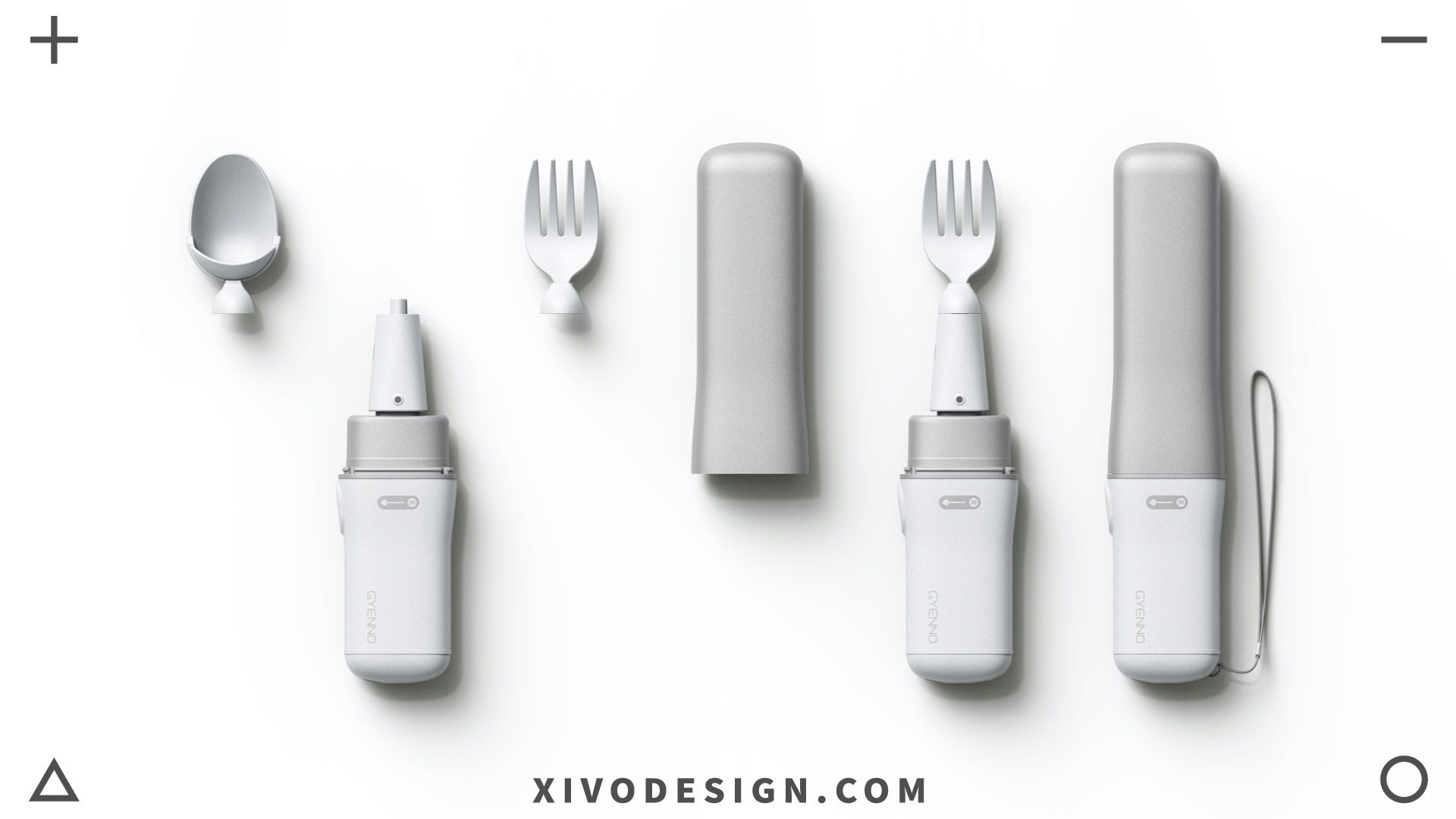 Good simple geometry，Anti shake spoon，Tools for Parkinson's patients，Articles for the elderly，Jiajian geometric industrial design，Kinson patient spoon，The old man shook his hands to eat tableware，Zhenluo，